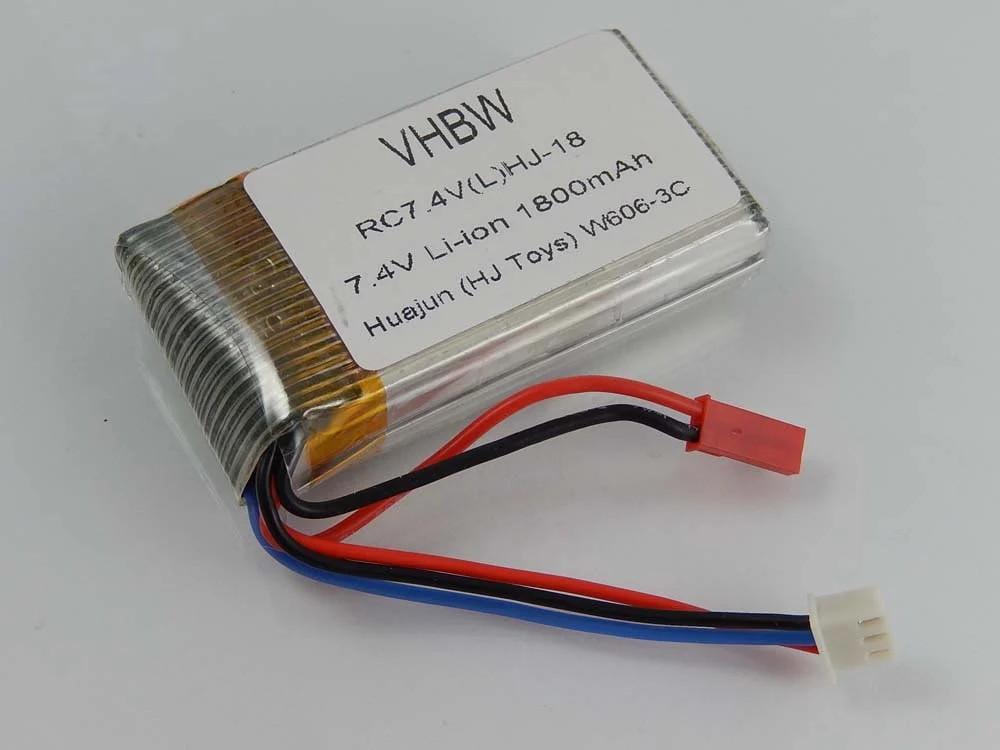 Batterie pour drone Huajun W606-3C Quadrocopter- 1800mAh 7,4V Li-ion