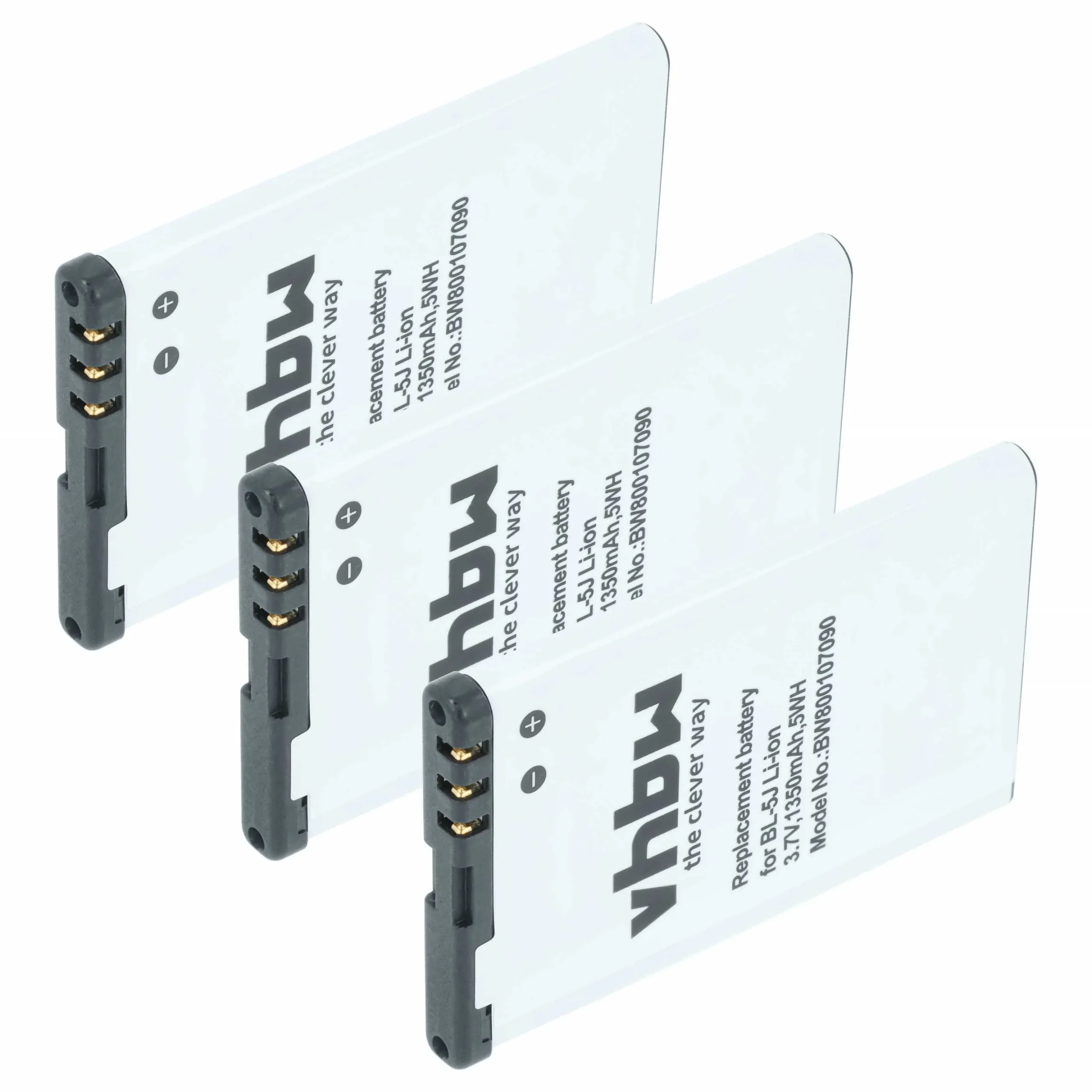 3x Batteries remplace Siemens S30852-D2371-X1, V30145-K1310-X456 pour téléphone Telekom - 1300mAh 3,7V Li-ion