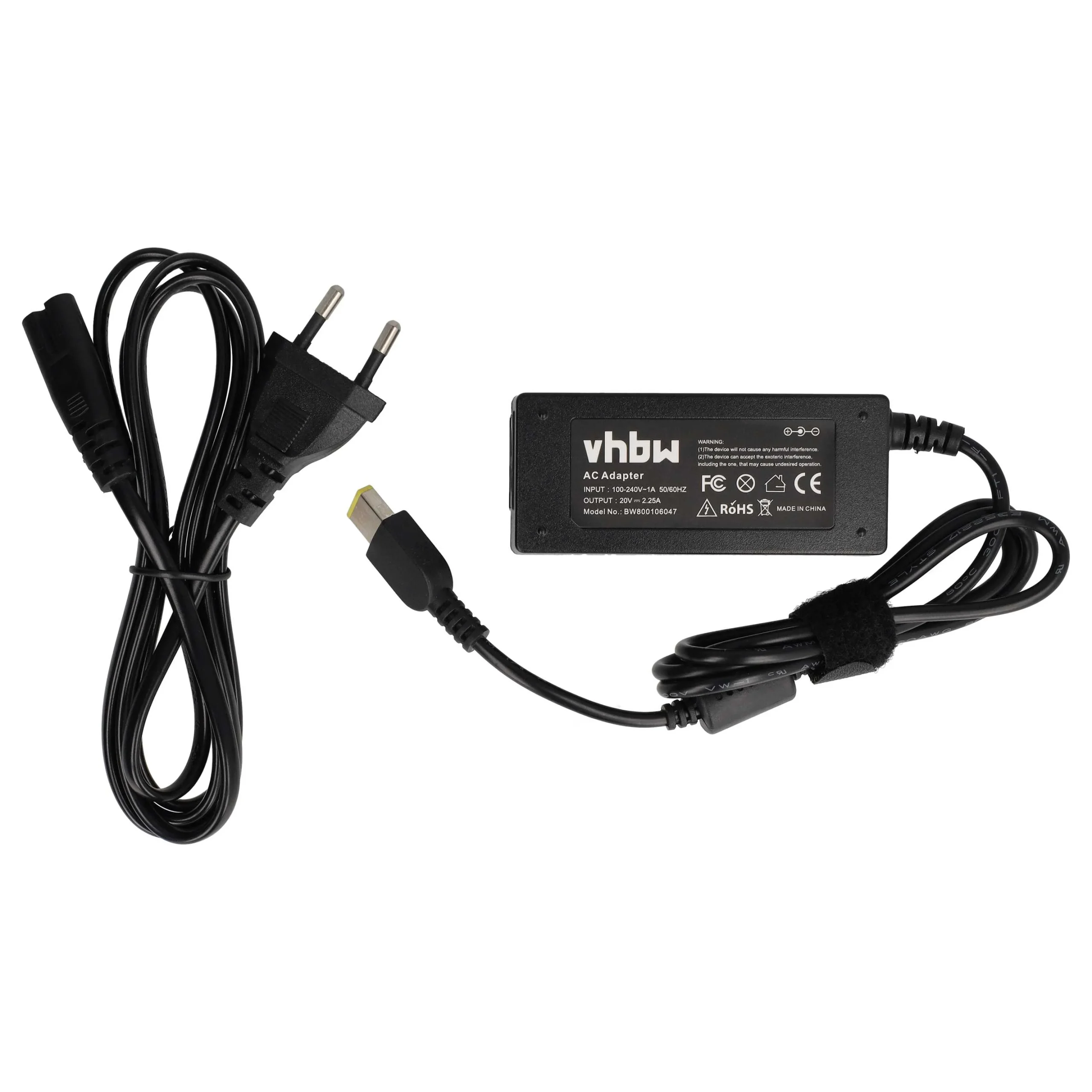 Alimentation remplace Lenovo 0C19880, 36200245, 0B47030 pour ordinateur portable Lenovo - 200 cm, 45 W