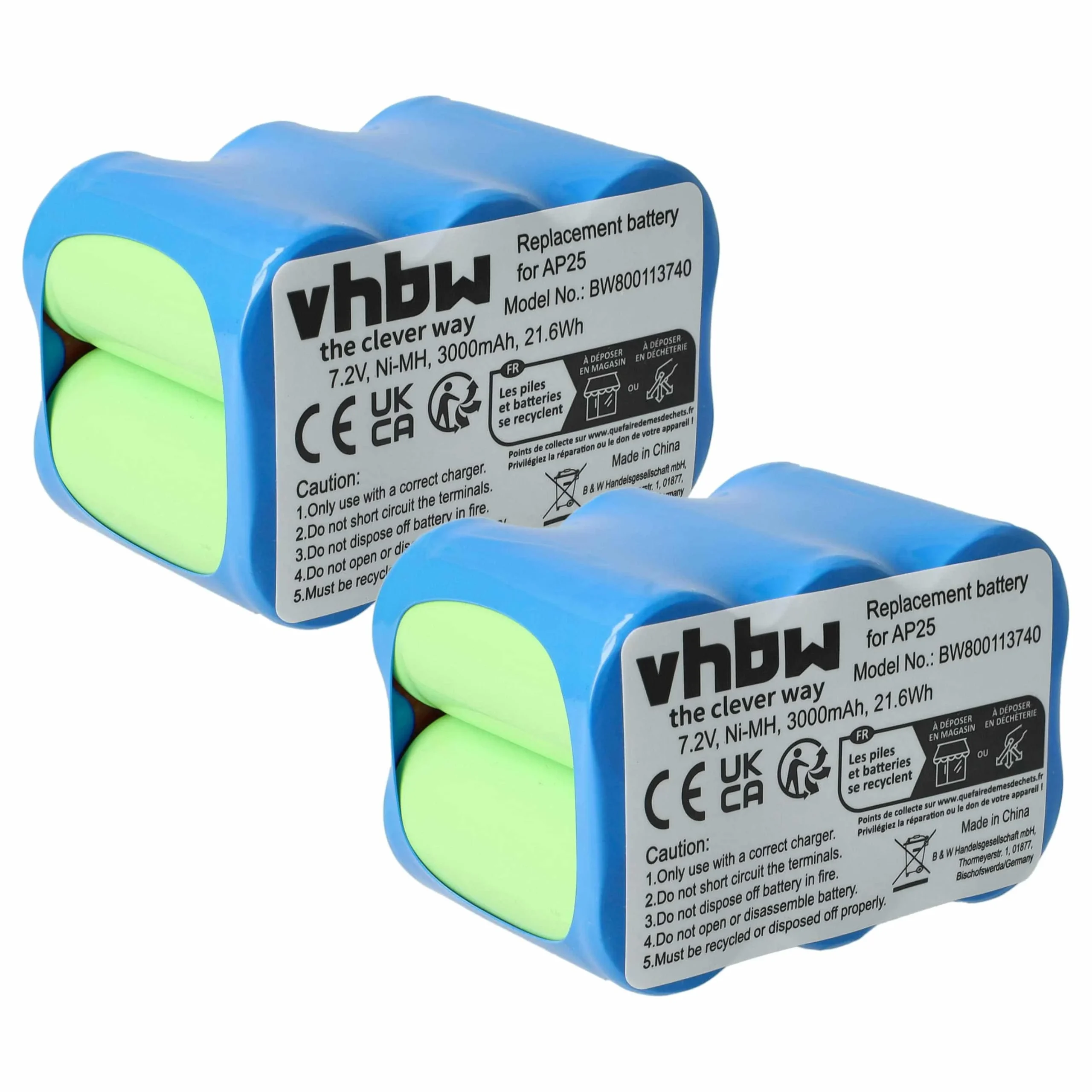 Batterie (2 pcs.) remplace Pellenc AP25 outil électrique Pellenc - 3Ah 7,2V NiMH