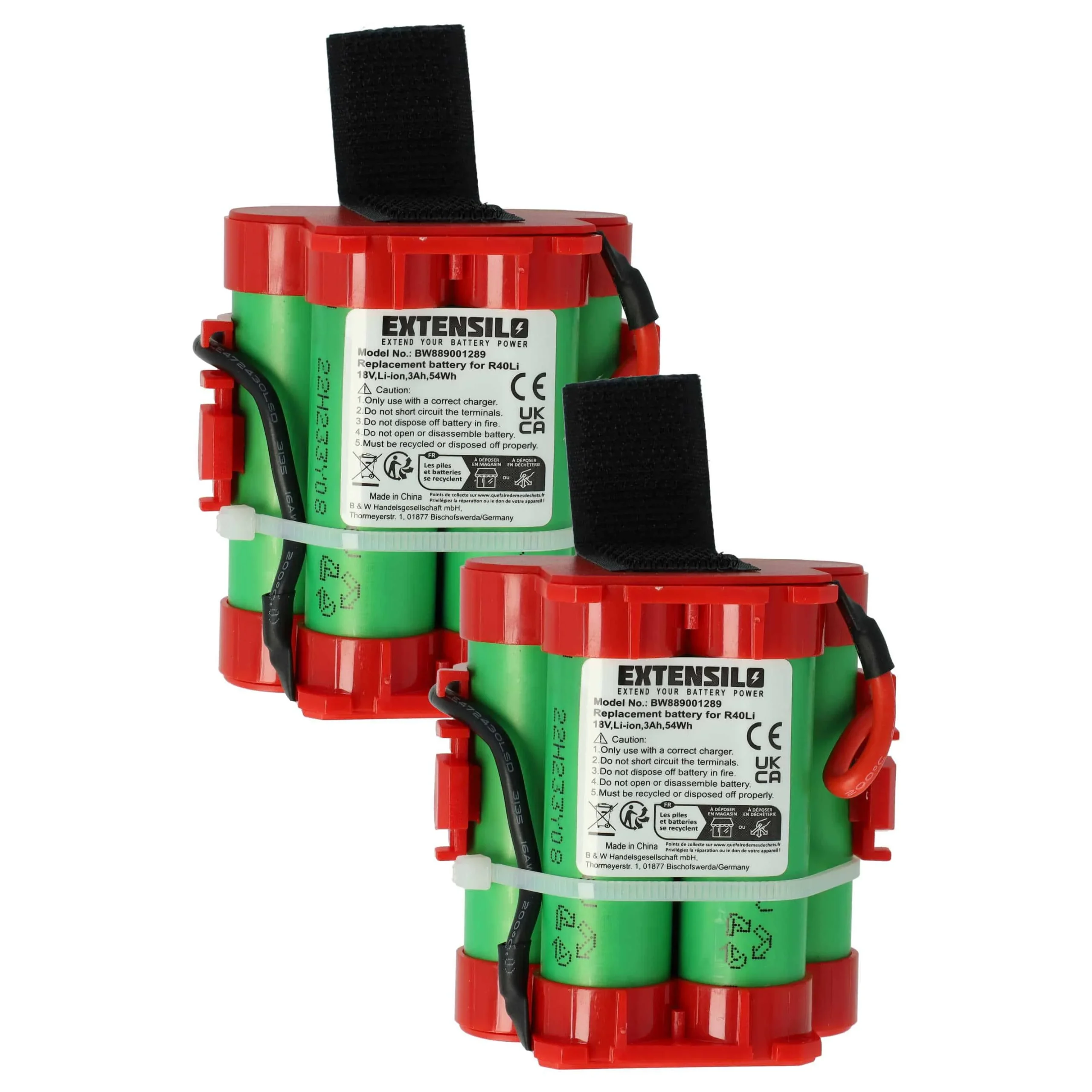 2x Batteries pour outil de jardinage Gardena R40Li, Husqvarna Automower, Flymo 1200R - 3000mAh 18V Li-ion