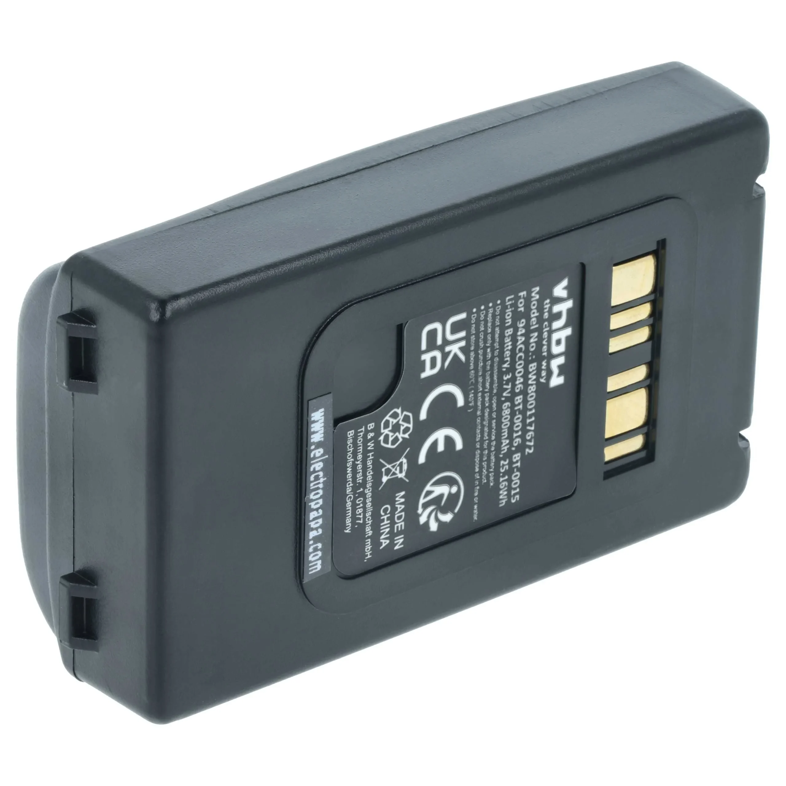 Batterie remplace Datalogic 94ACC0048, BT-0015, 94ACC0046 pour scanner de code-barre Datalogic - 6800mAh 3,7V