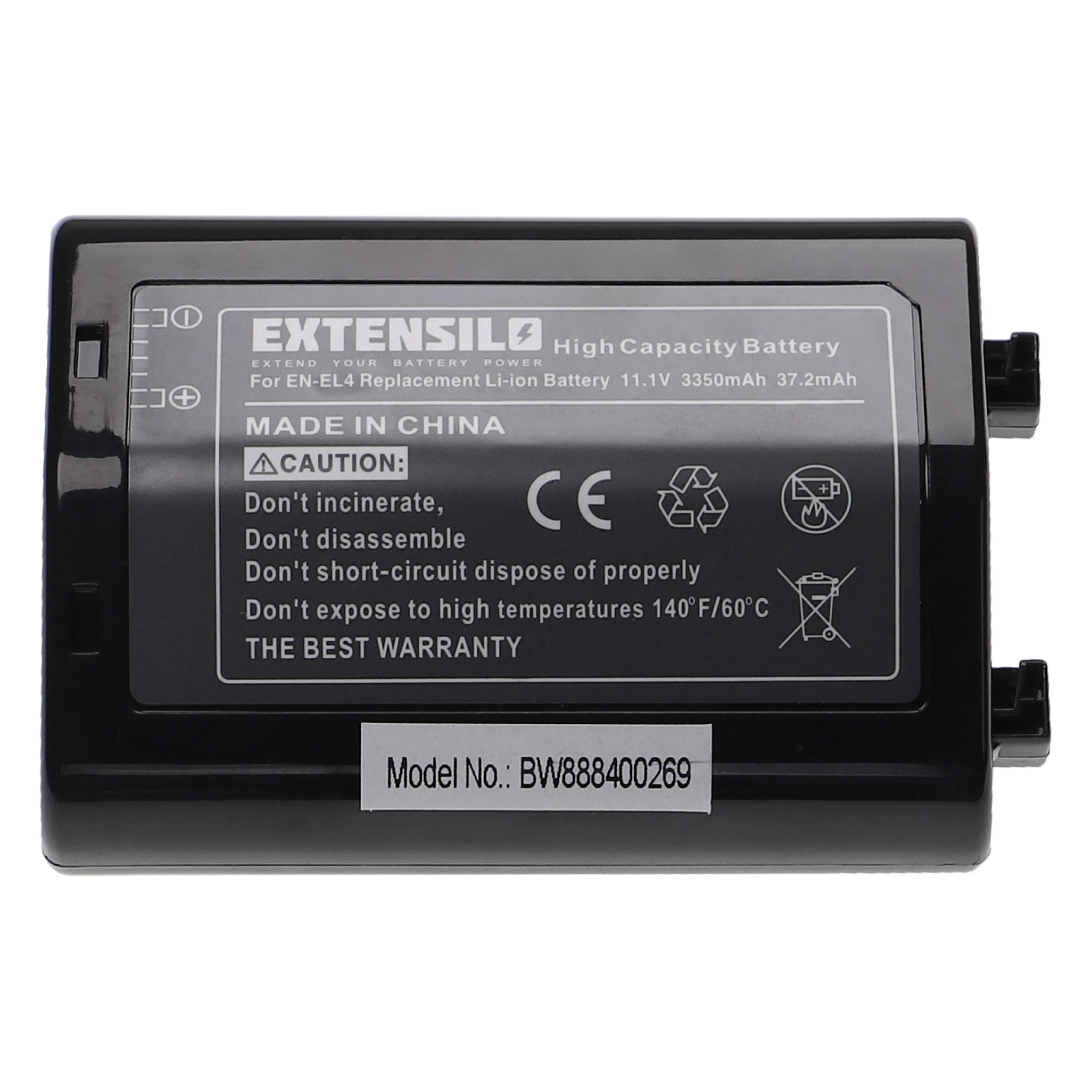 Batterie remplace Nikon EN-EL4e, EN-EL4a, EN-EL4 pour appareil photo Nikon- 3350mAh 11,1V Li-ion