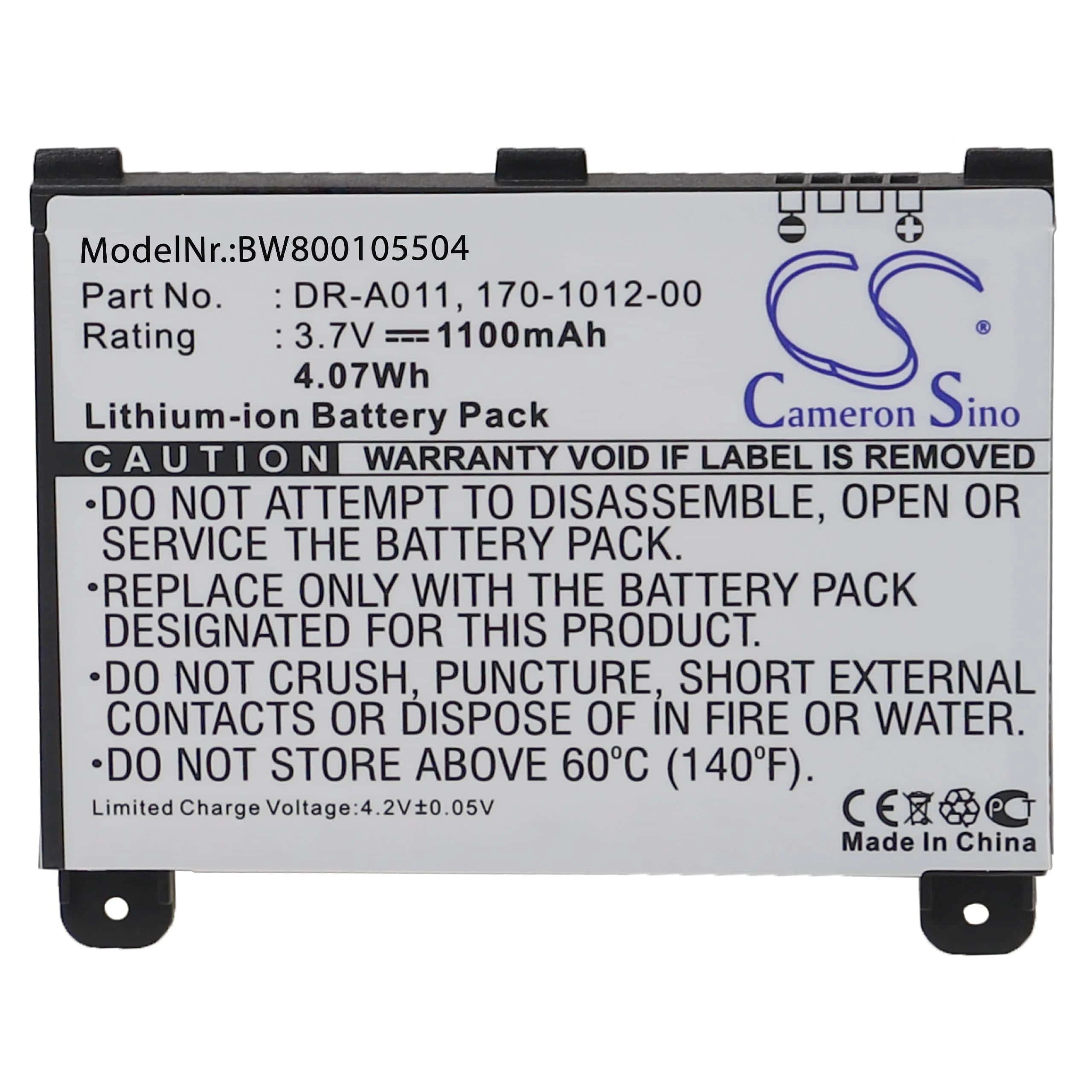 Batterie remplace Amazon 170-1012-00, DR-A011 liseuse ebook - 1100mAh 3,7V Li-ion