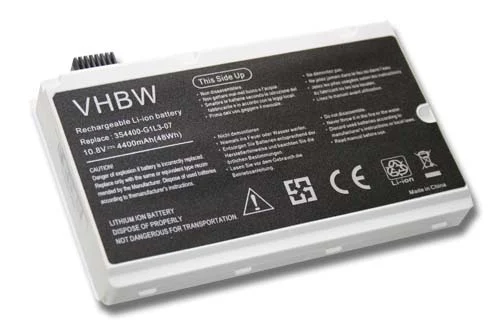Batterie remplace Fujitsu Siemens 3S4400-C1S1-07 ordinateur portable - 4400mAh 11,1V Li-ion, blanc