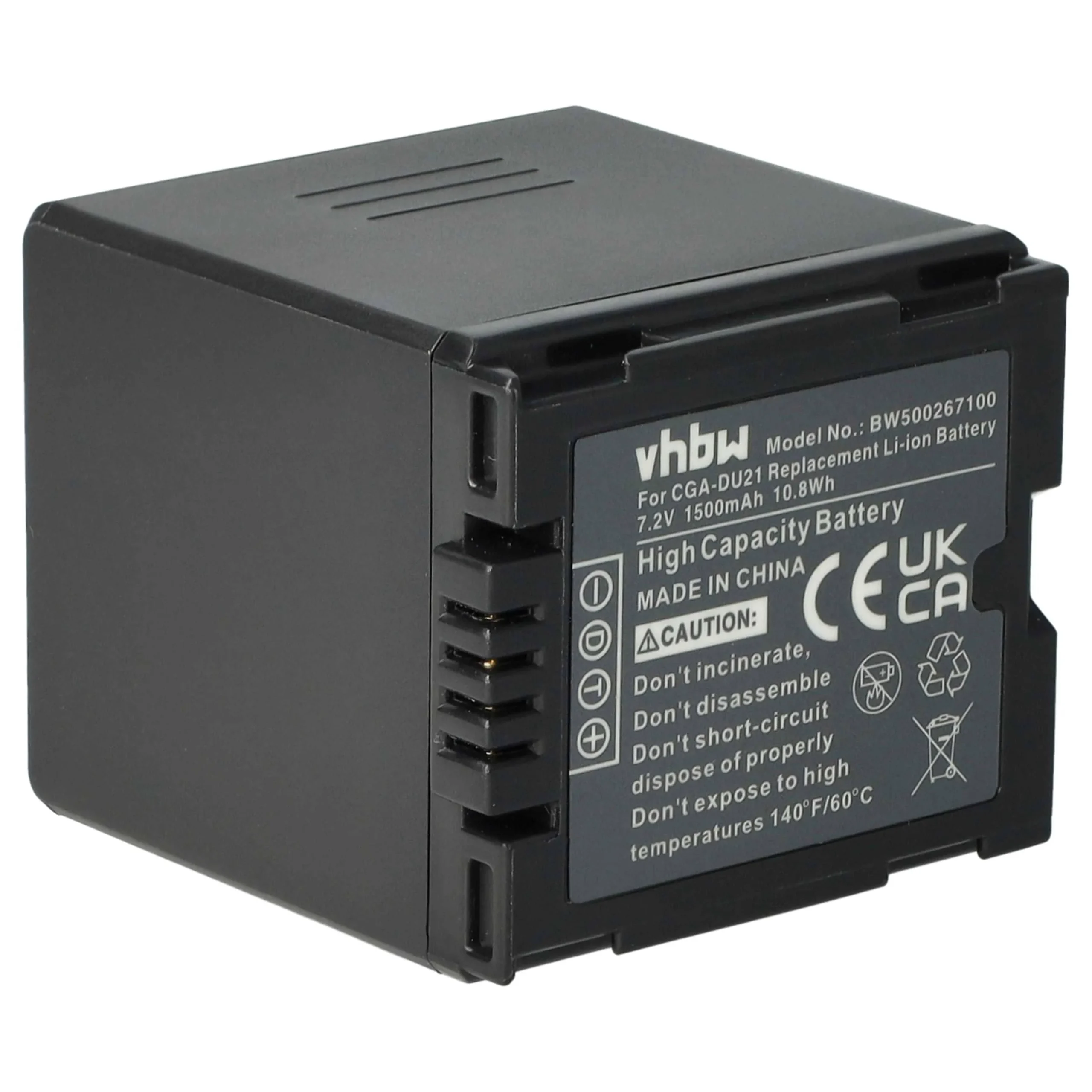 Batterie remplace Hitachi DZ-BP07s, DZ-BP14s, DZ-BP21 pour caméscope Hitachi- 1500mAh 7,2V Li-ion