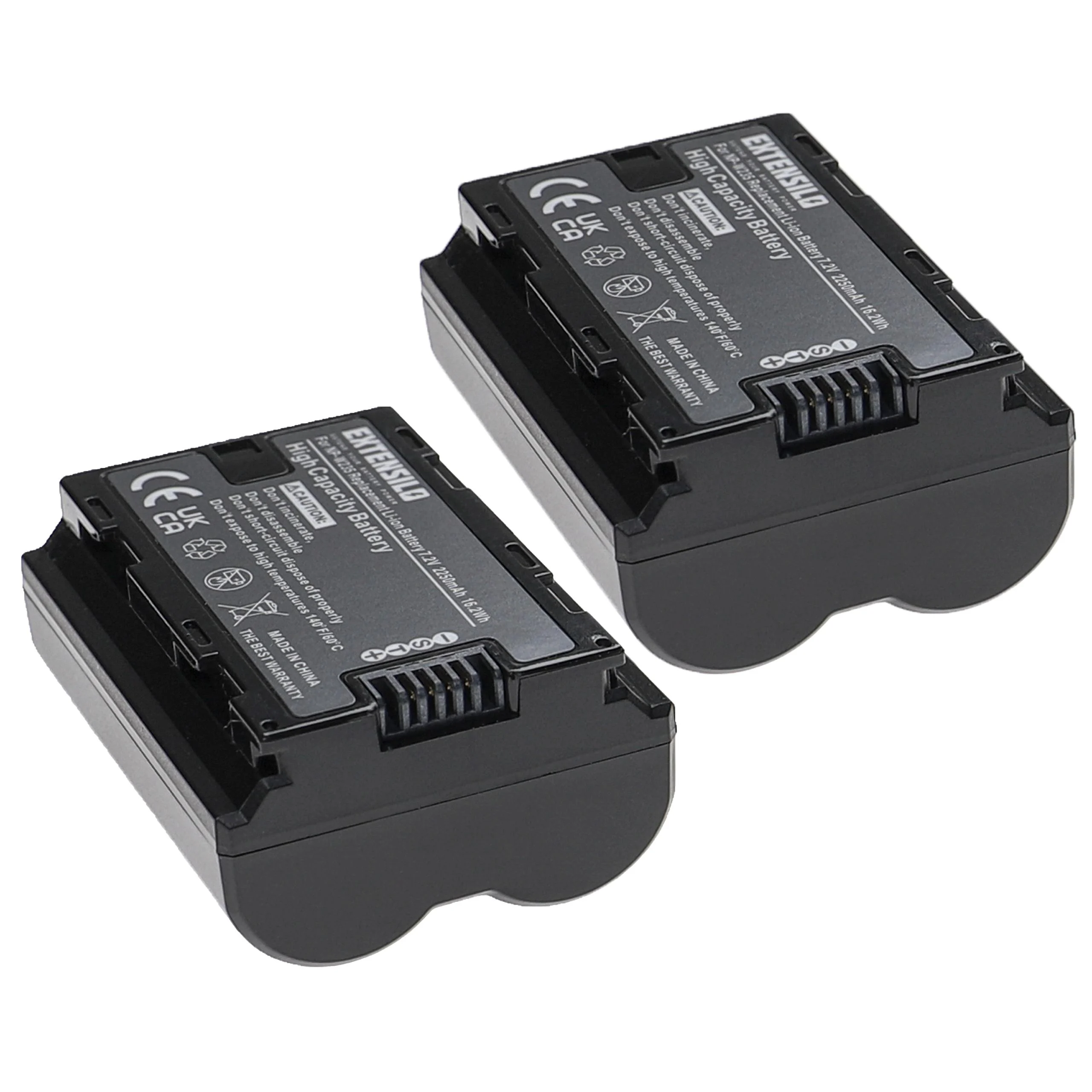 2x Batteries remplace Fuji Fujifilm NP-W235 pour appareil photo Fuji Fujifilm- 2250mAh 7,2V Li-ion