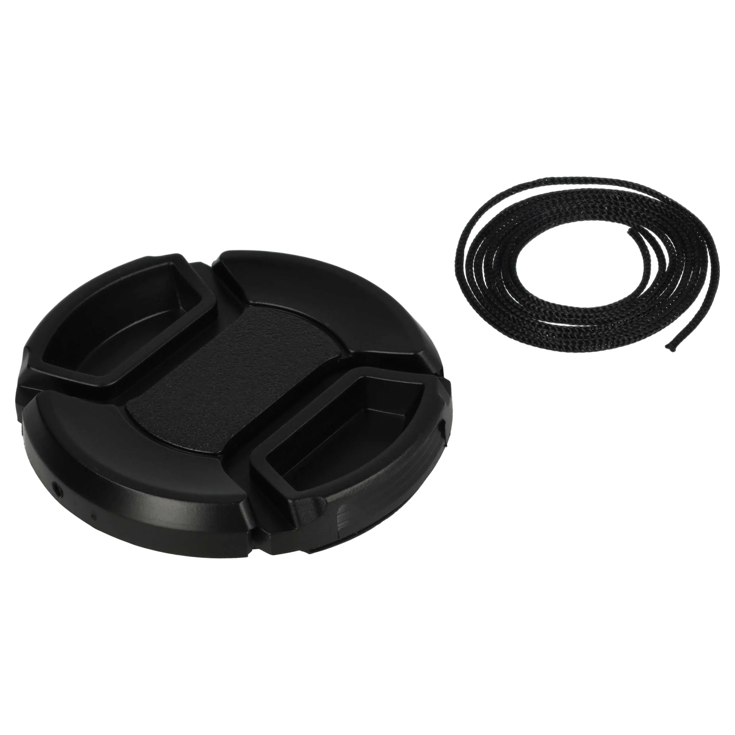 Bouchon d'objectif 49 mm - Prise centrée, plastique, noir