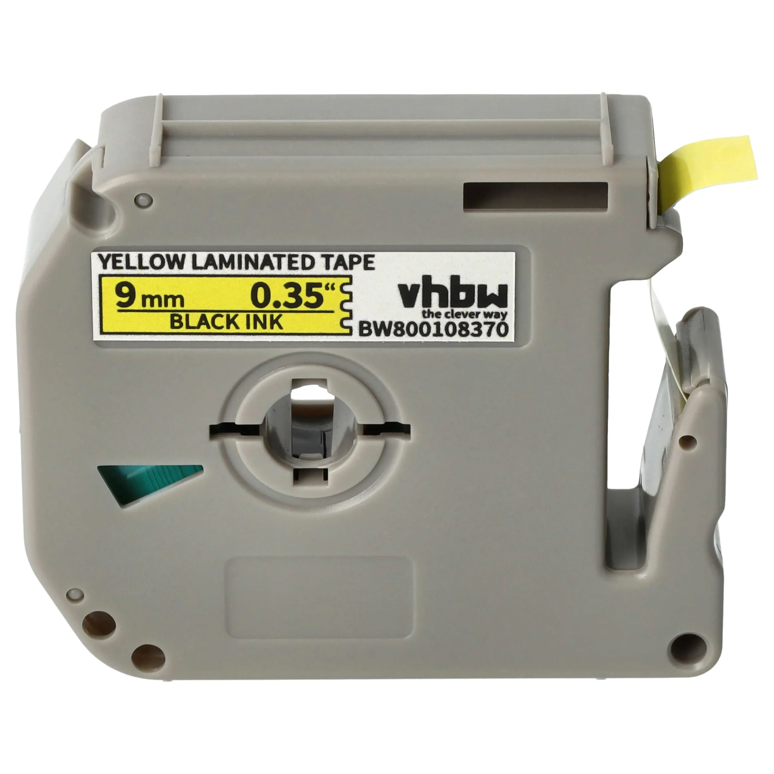 Cassette à ruban remplace Brother M-K621 - 9mm lettrage Noir ruban Jaune, plastique