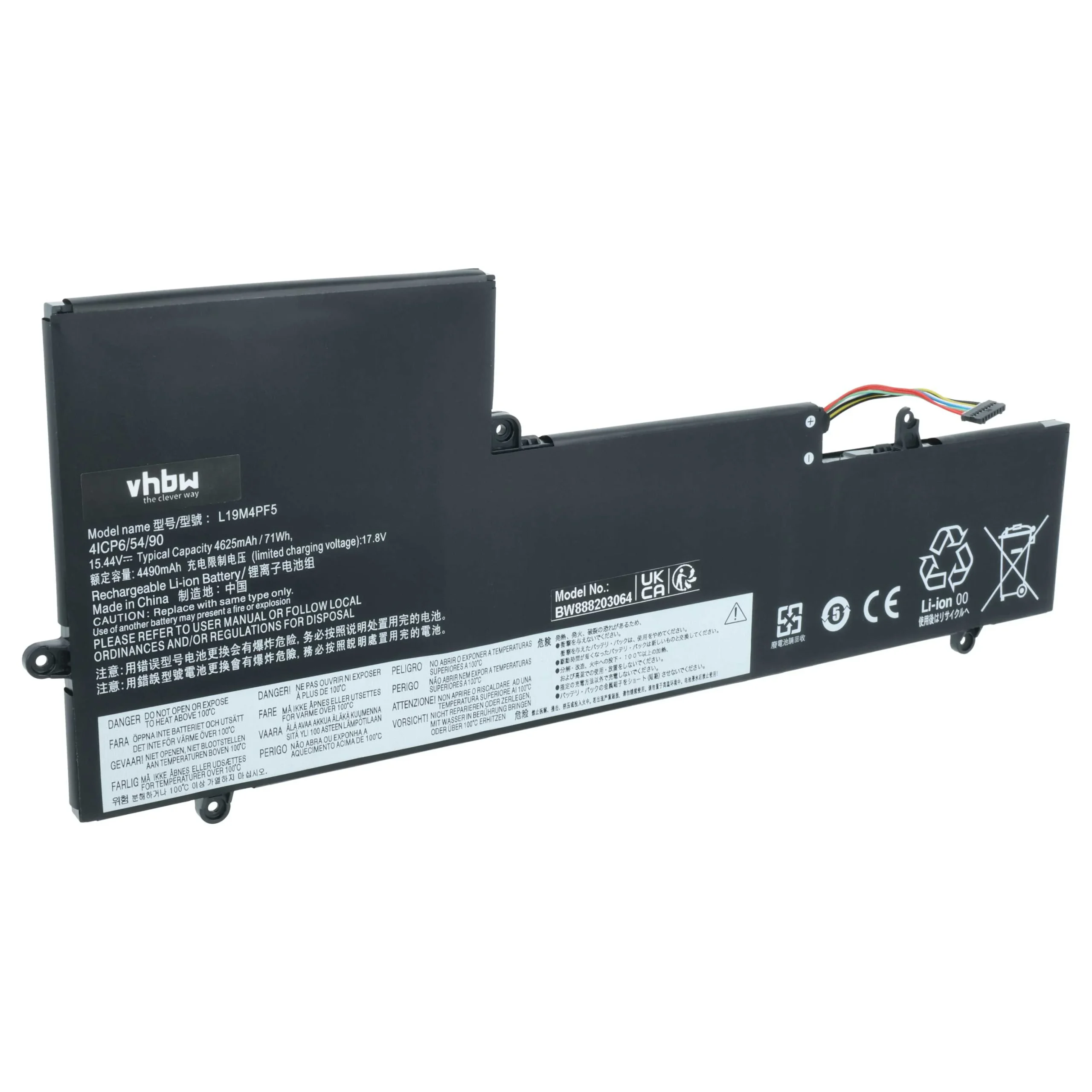 Batterie remplace Lenovo 5B10W65281, 5B10W65278 pour ordinateur portable Lenovo- 4500mAh 15,44V Li-polymère