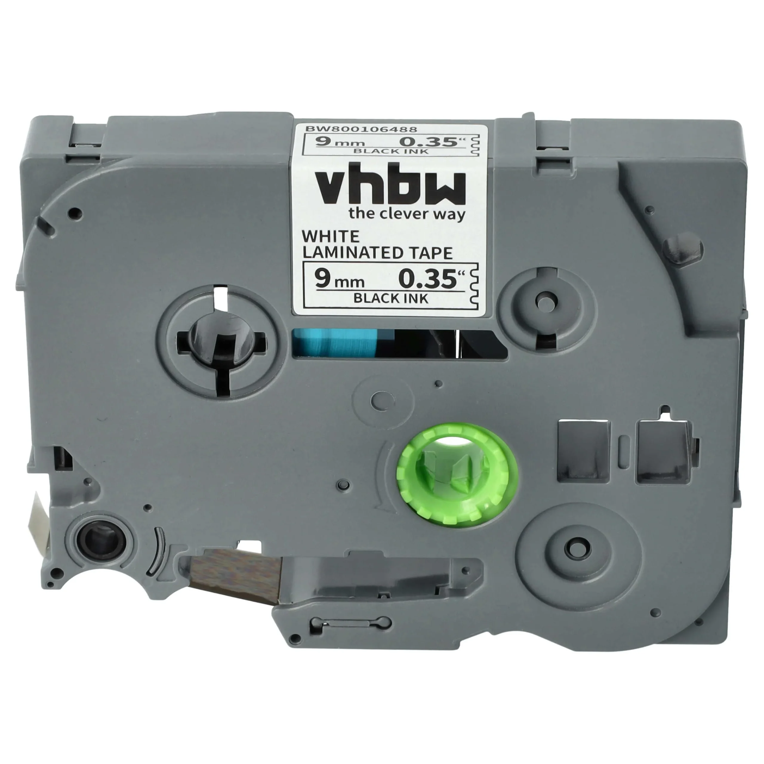 Cassette à ruban remplace Brother TZ-221, TZE-221 - 9mm lettrage Noir ruban Blanc, plastique