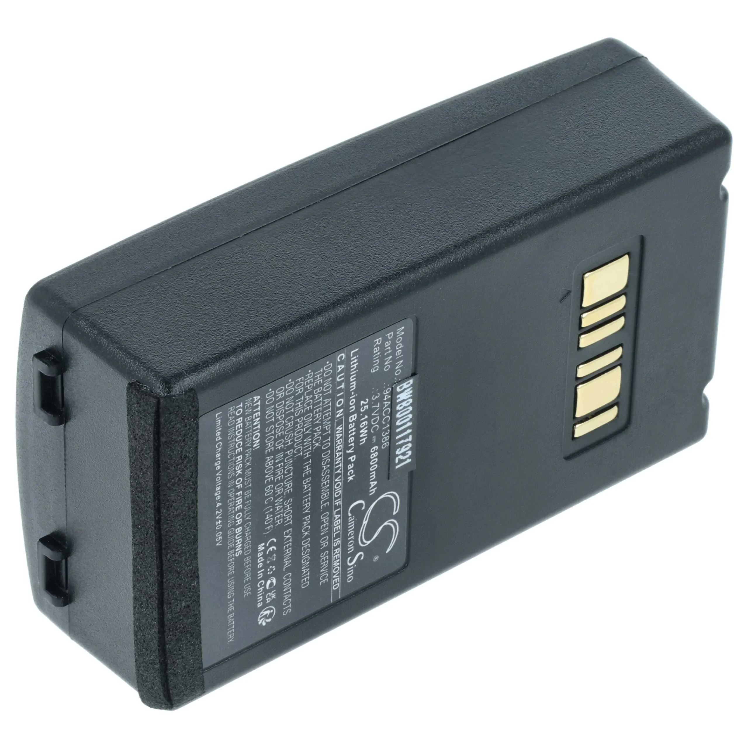 Batterie remplace Datalogic 94ACC1386, BT-26, BT-10 pour scanner de code-barre Datalogic - 6800mAh 3,7V