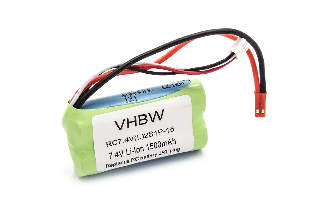 Batterie modèle radio-télécommandé - 1500mAh 7,4V Li-ion, JST