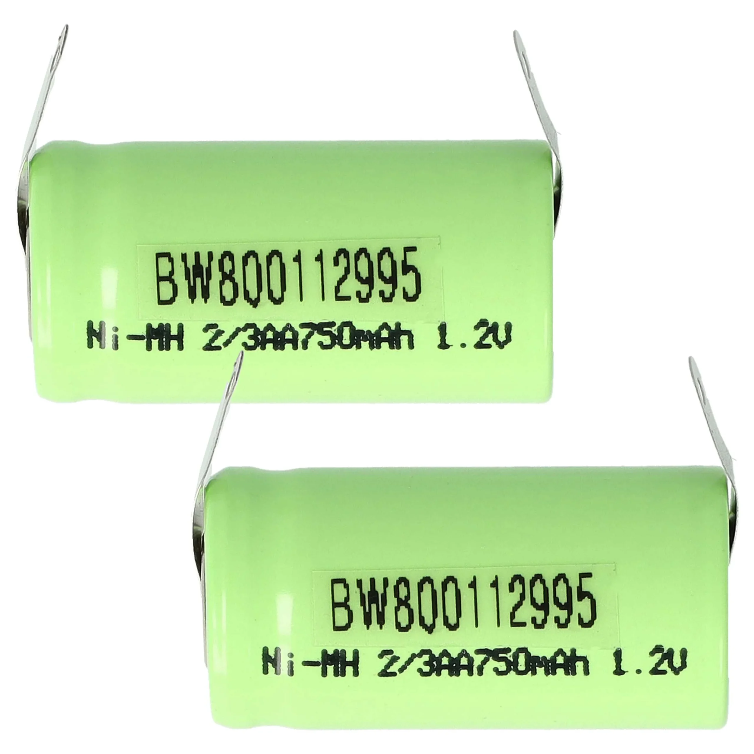 Batterie (2 pcs.) remplace 2/3AA modèle radio-télécommandé - 750mAh 1,2V NiMH