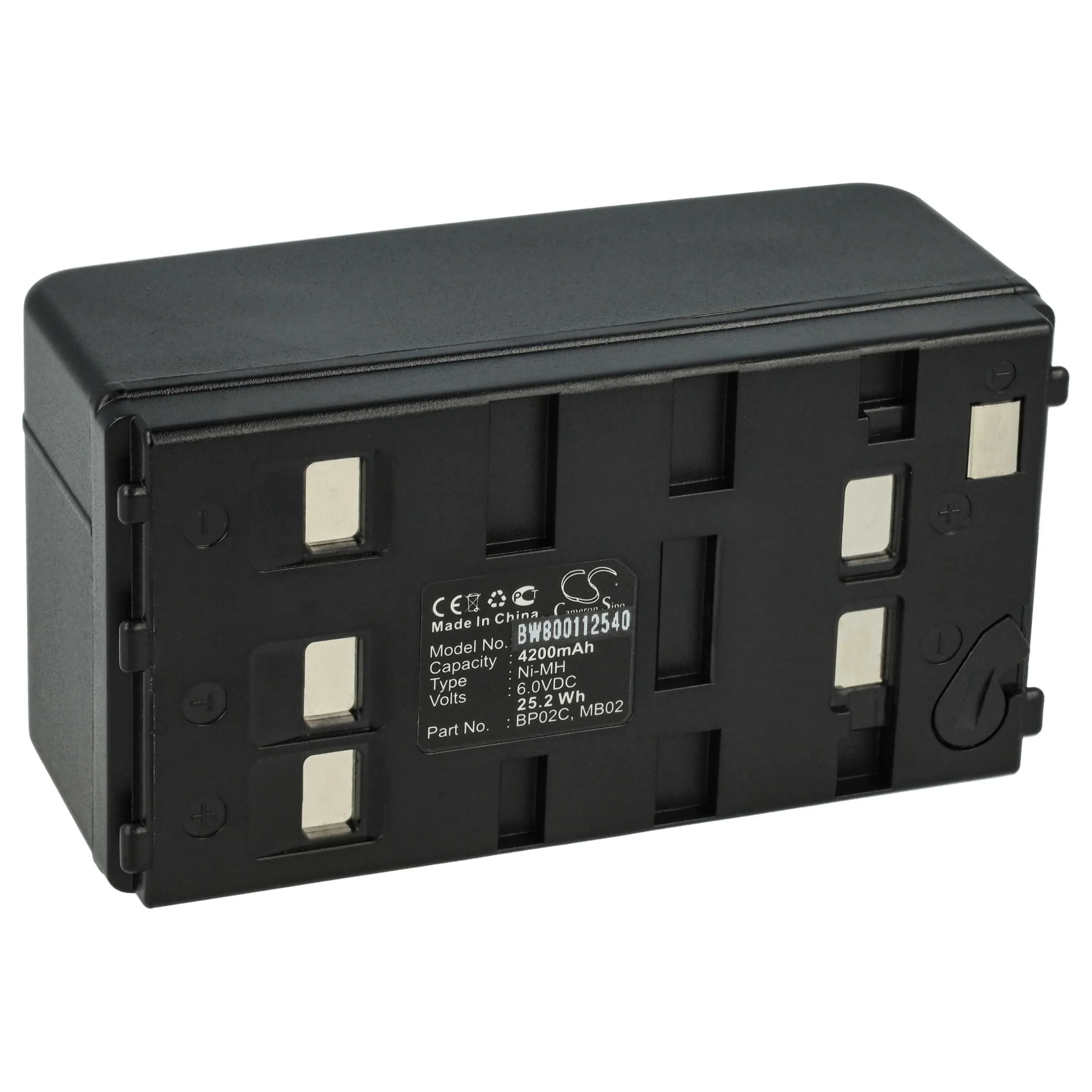 Batterie remplace Pentax BP02C, MB02 outil de mesure Pentax - 4200mAh 6V NiMH