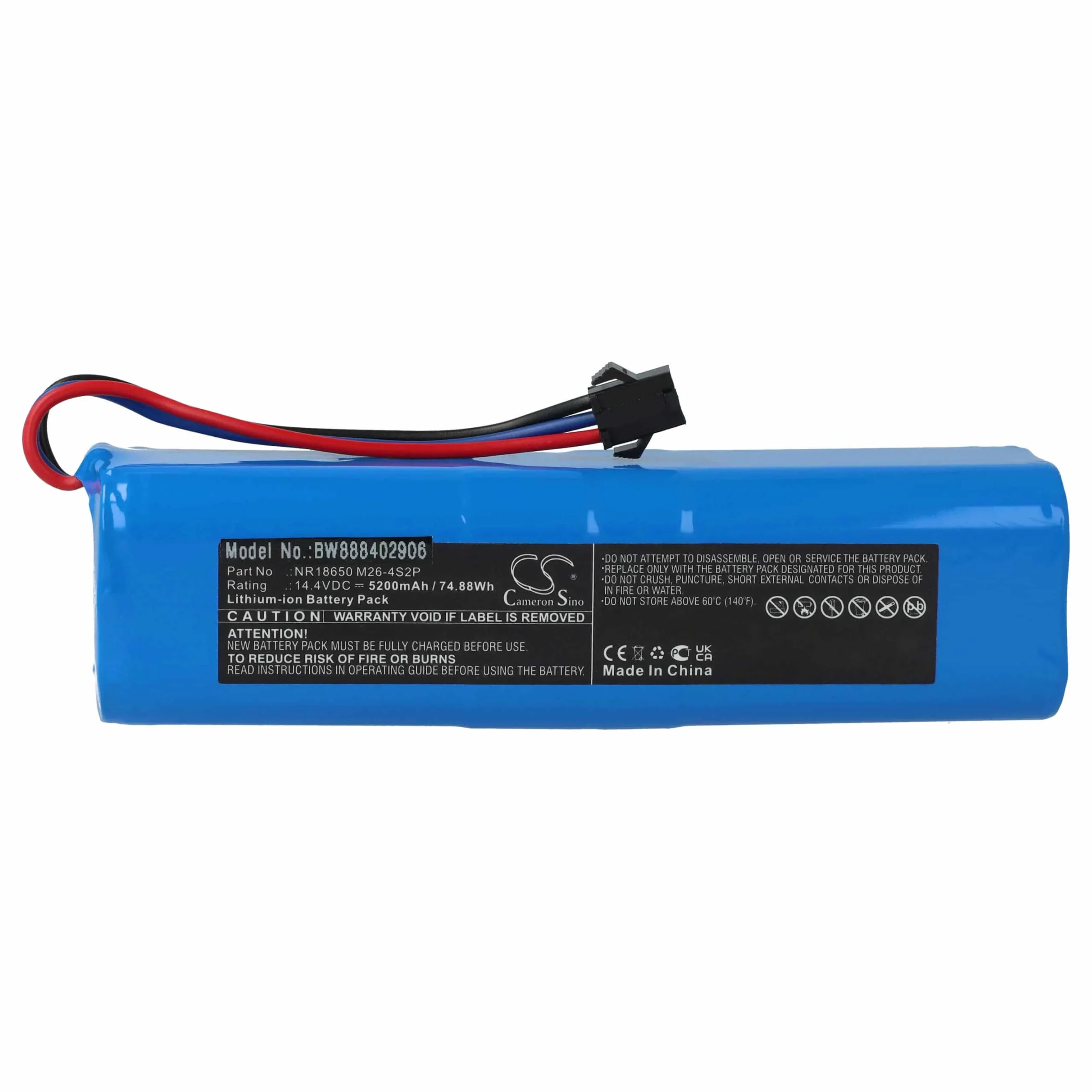 Batterie pour robot aspirateur Proscenic M7 Pro, M8 Pro, Lydsto R1, Roidmi Eve Plus - 5200mAh