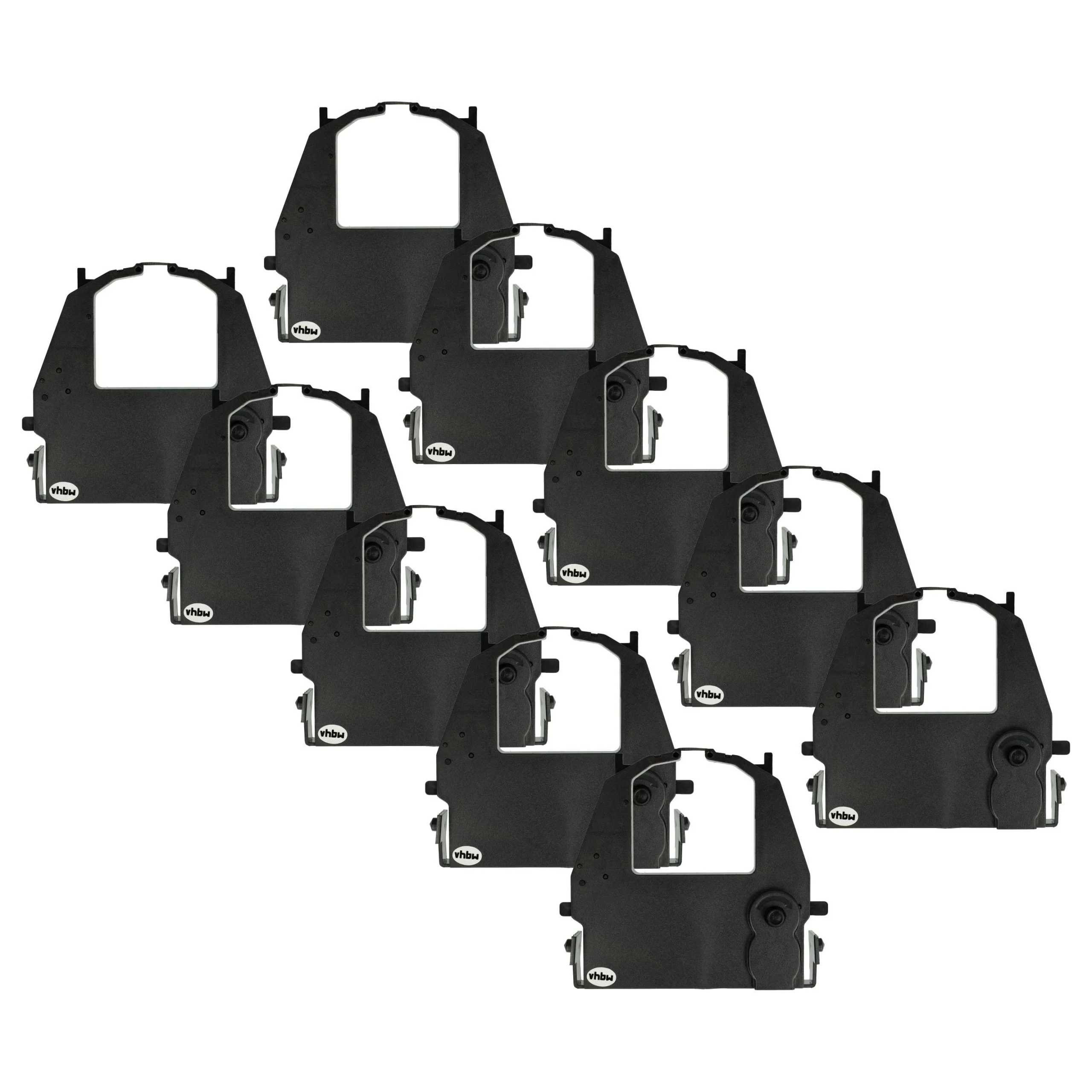 10x Ruban encreur remplace Fujitsu 18490-DL 3700, CA02374-C104 pour imprimante matricielle / étiquette - noir