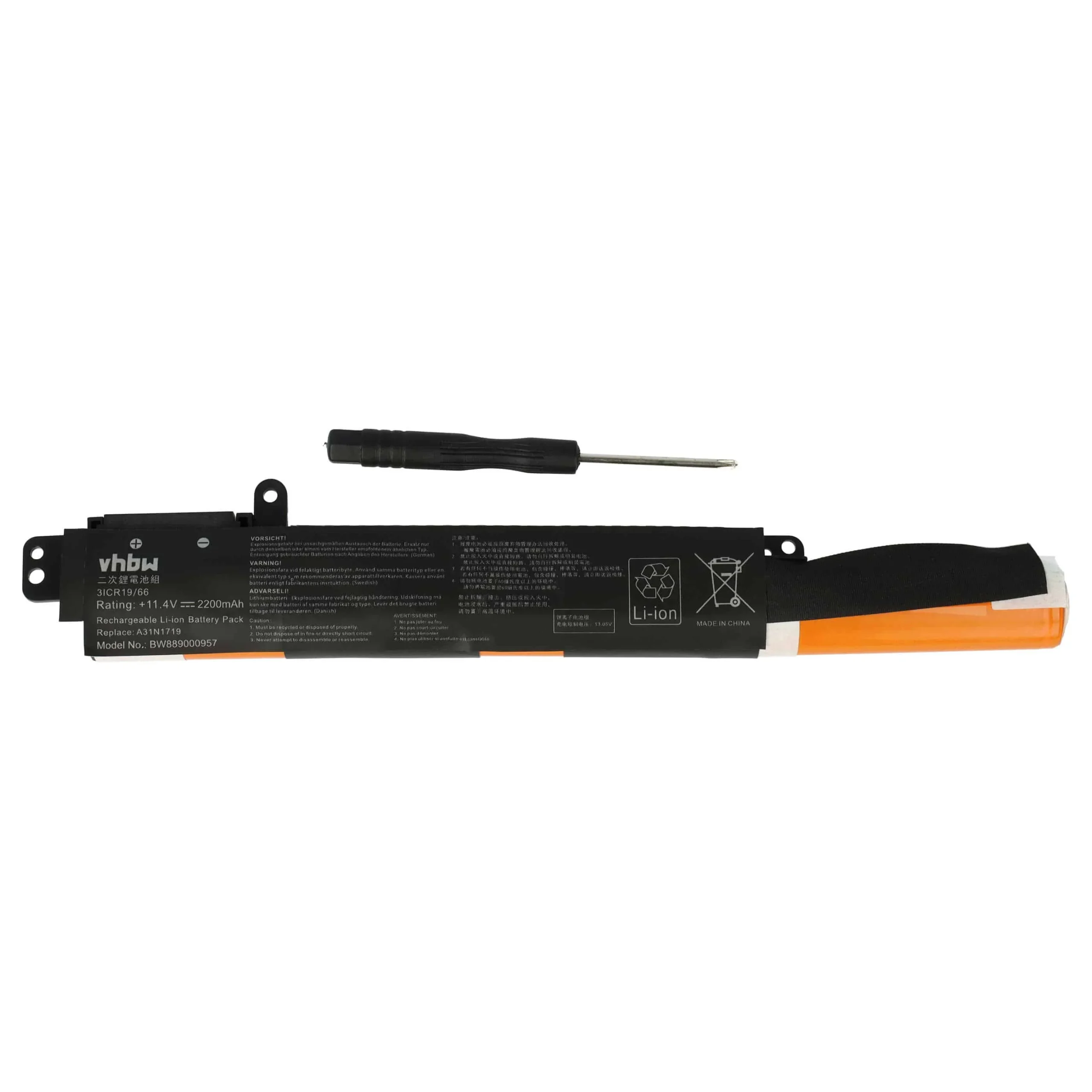 Batterie remplace Asus 0B110-00520500, 0B110-00520200 pour ordinateur portable Asus- 2200mAh 11,4V Li-ion