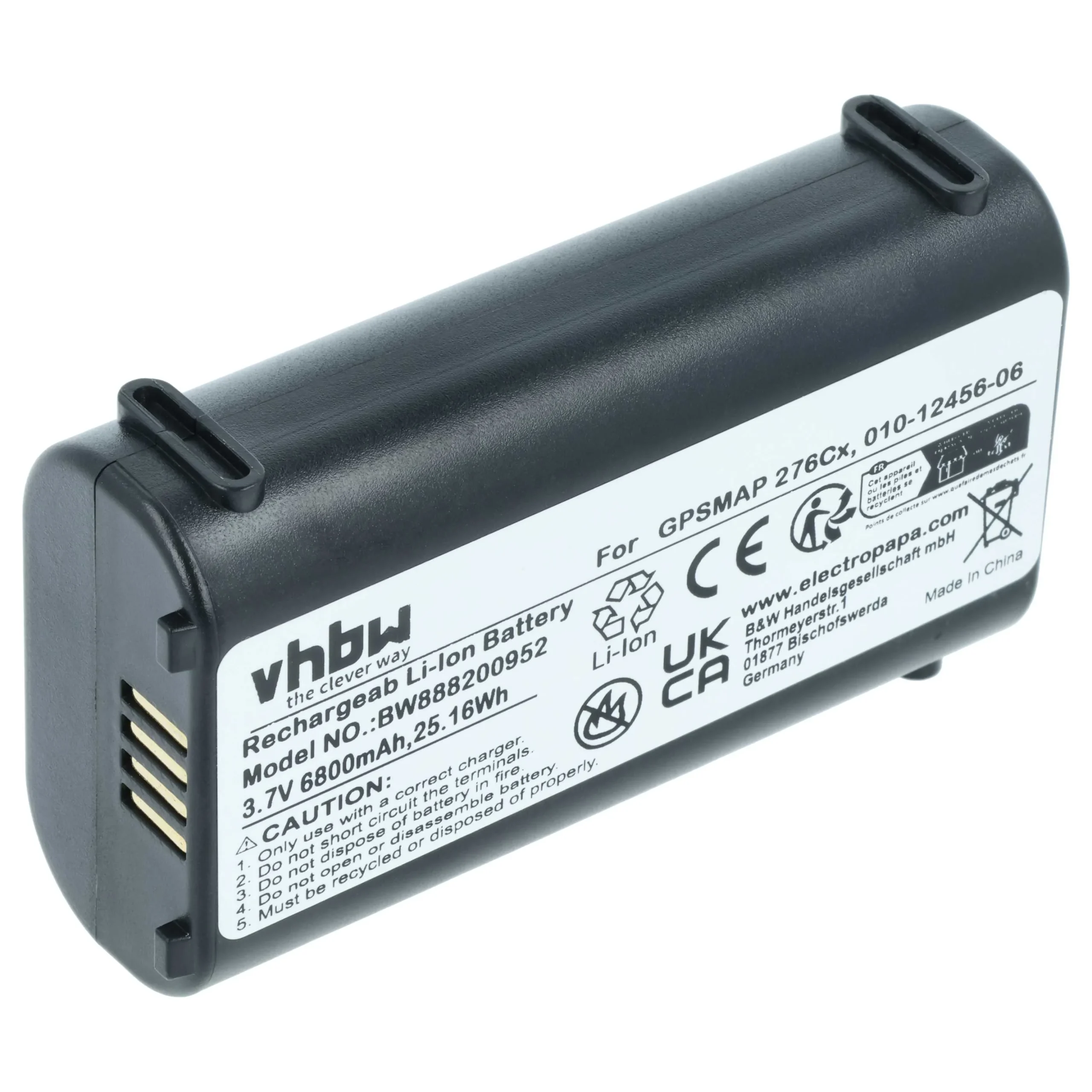 Batterie remplace Garmin 361-00092-00, 010-12456-06 pour traceur GPS - 6800mAh 3,7V Li-ion