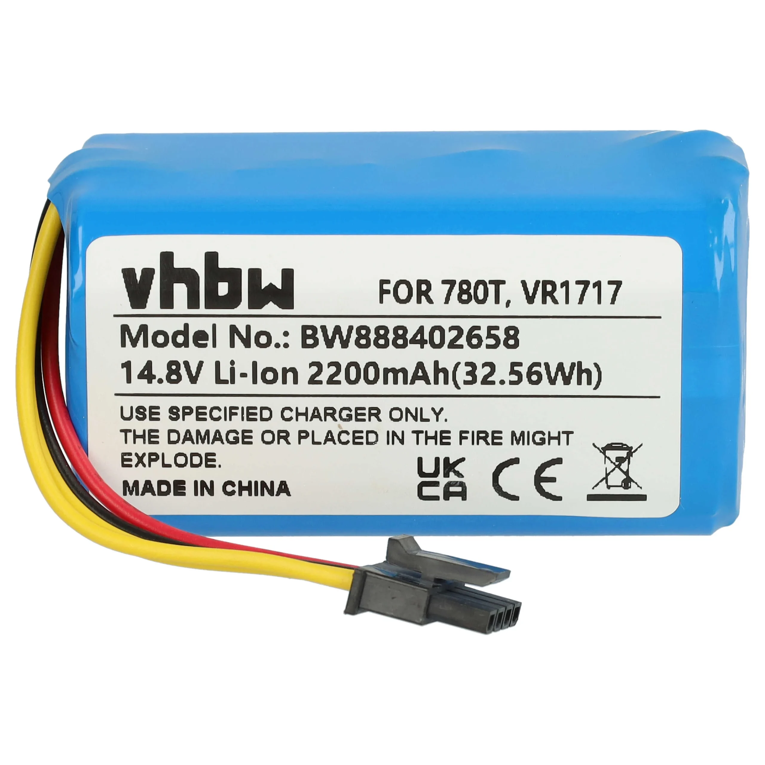 Batterie remplace BLAUPUNKT 6.60.40.04-0, 6.60.40.05-0 pour robot aspirateur Blaupunkt - 2200mAh 14,8V Li-ion