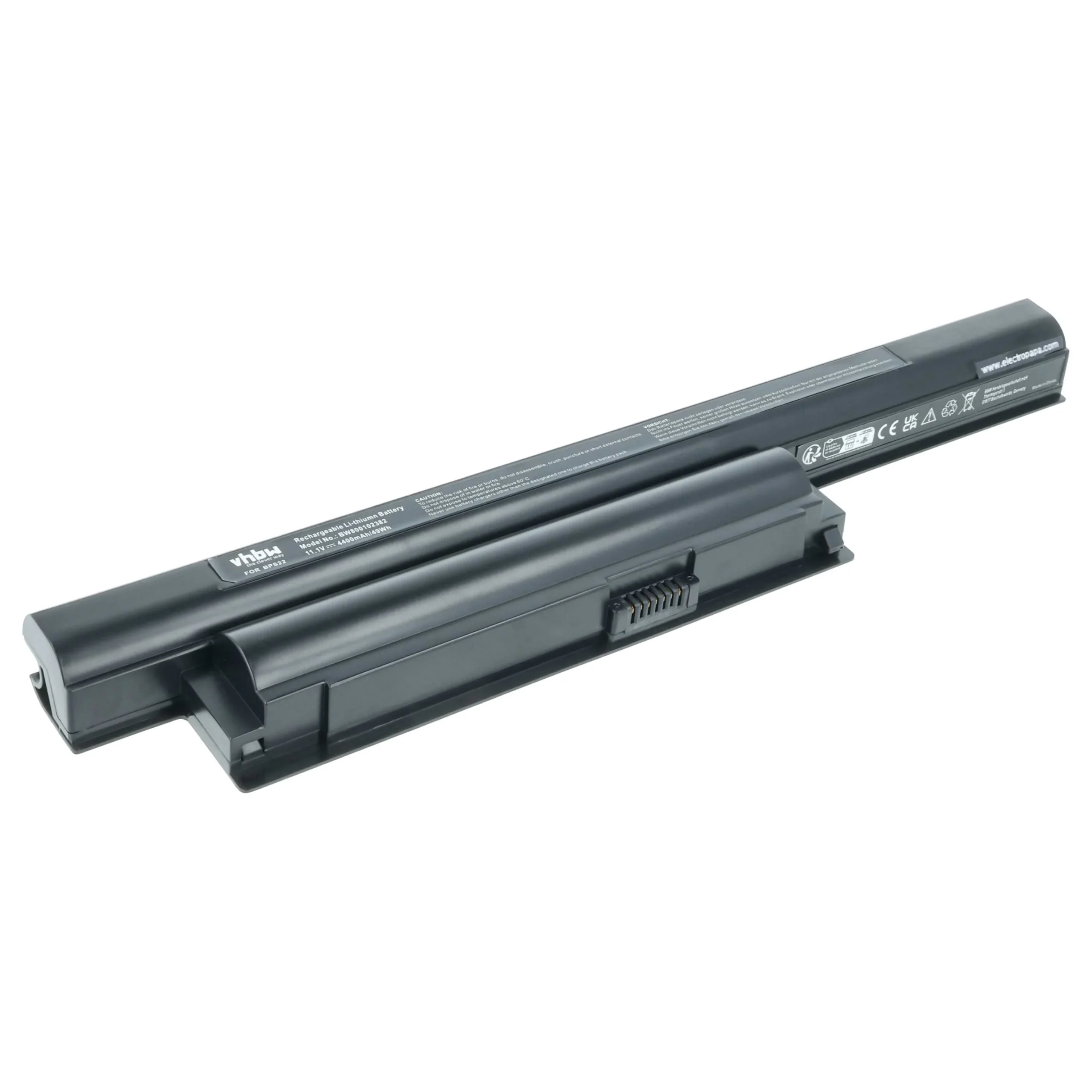 Batterie remplace Sony VGP-BPS22, VGP-BPL22 pour ordinateur portable Sony- 4400mAh 11,1V Li-ion, noir