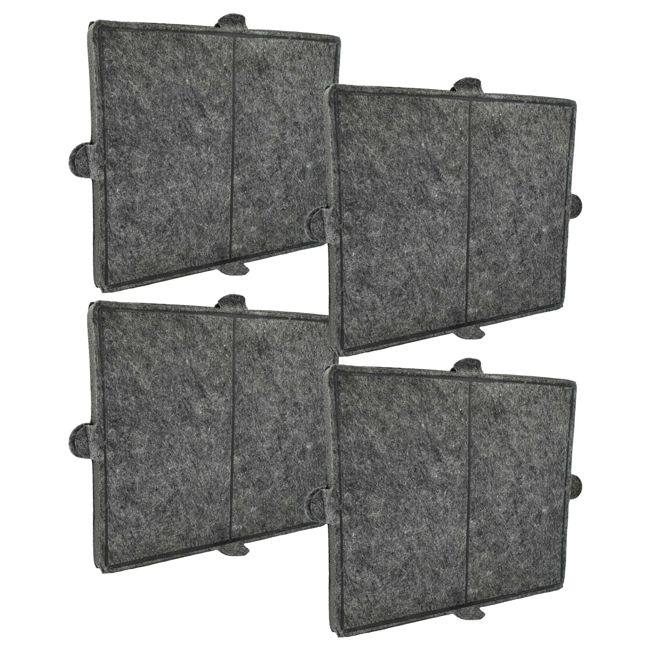4x Filtres à charbon actif remplace Miele DKF 12-1, 6228731 pour hotte Miele