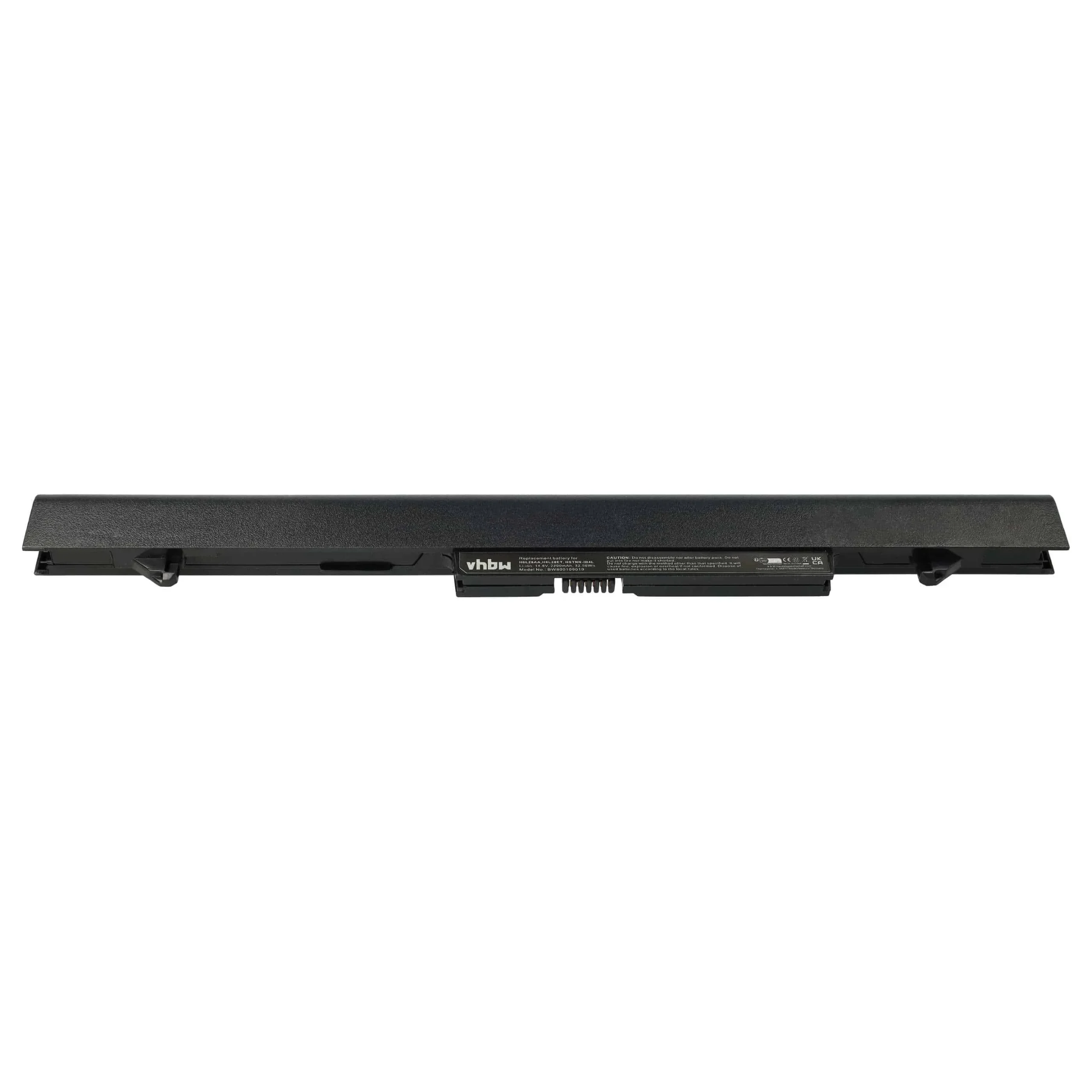 Batterie remplace HP 707618-121, H6L28AA, 768549-001 pour ordinateur portable HP- 2200mAh 14,8V Li-ion, noir