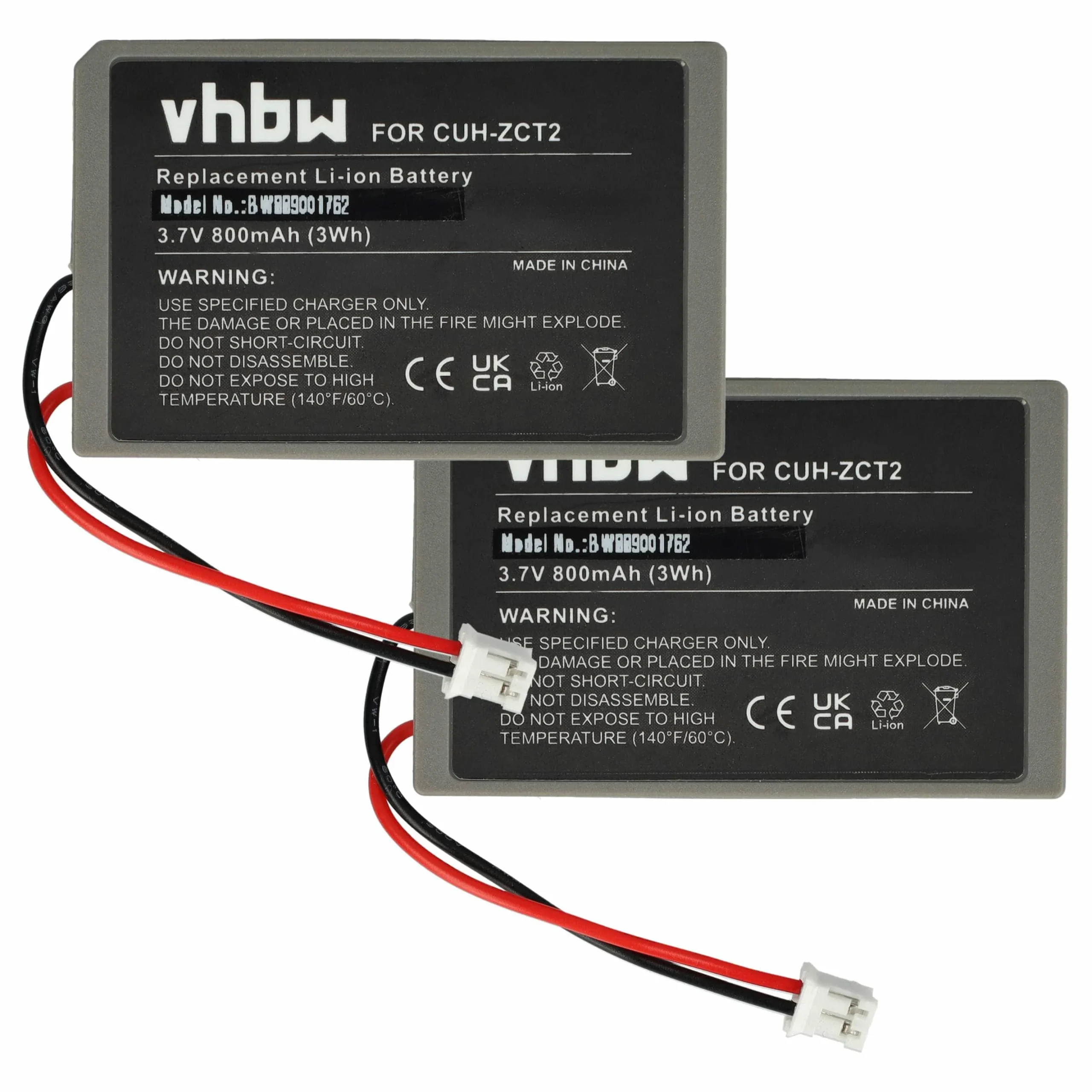 Batterie (2 pcs.) remplace Sony KCR1410, LIP1522 manette - 800mAh 3,7V Li-ion