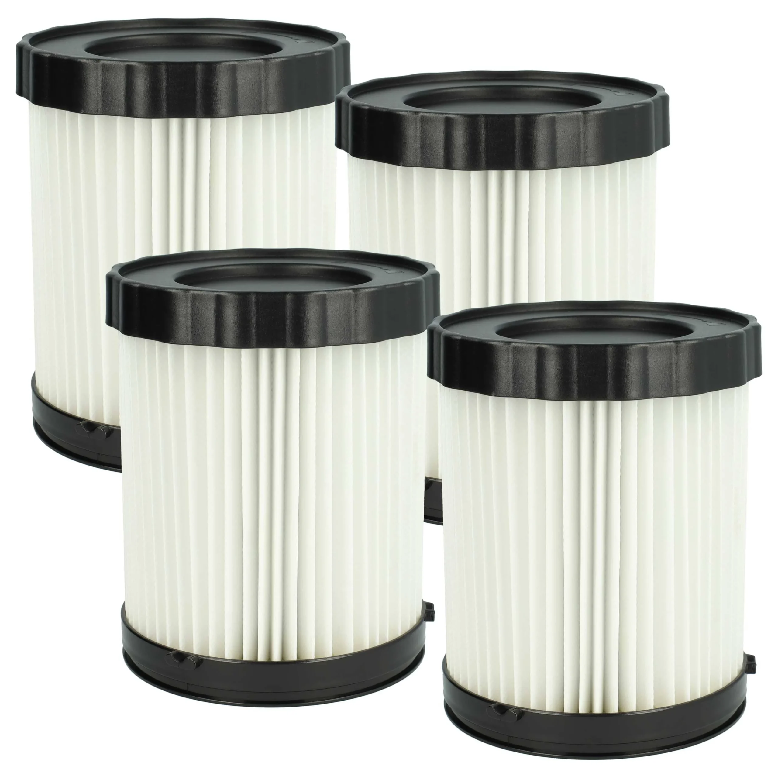 4x Filtre remplace Bosch 1 600 A01 1RT, 2 608 000 663 pour aspirateur Bosch - filtre plissé, blanc