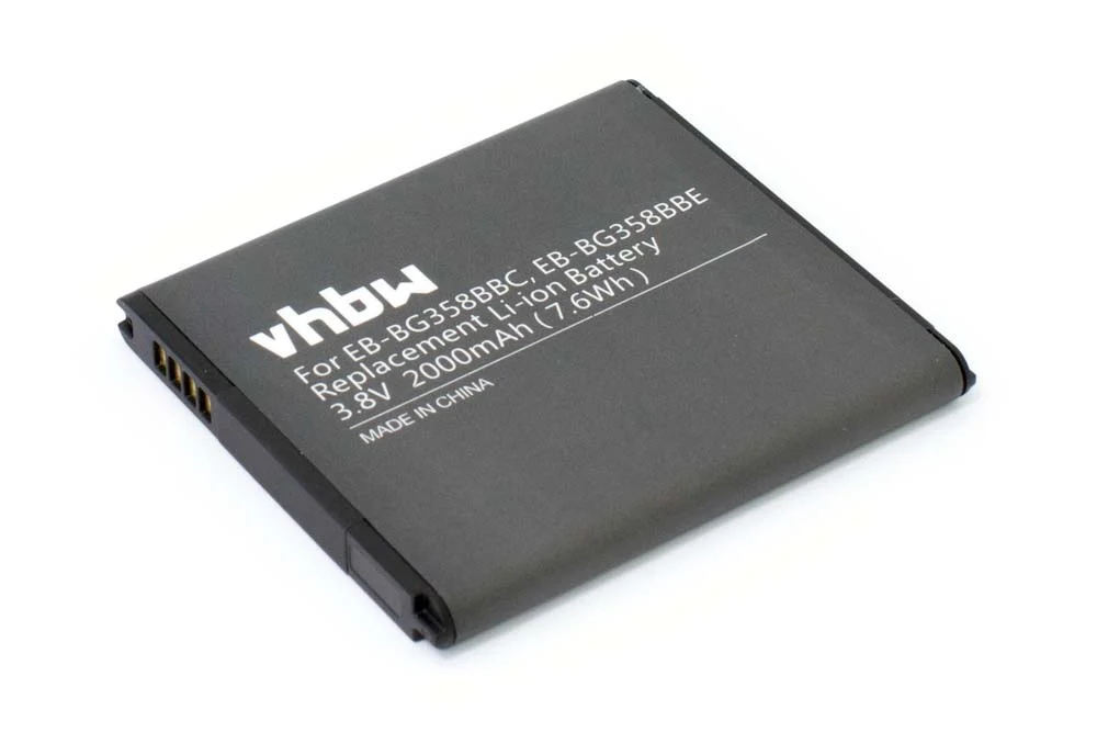 Batterie remplace Samsung EB-BG358BBC, EB-BG358BBE téléphone portable Samsung - 2000mAh 3,8V Li-ion