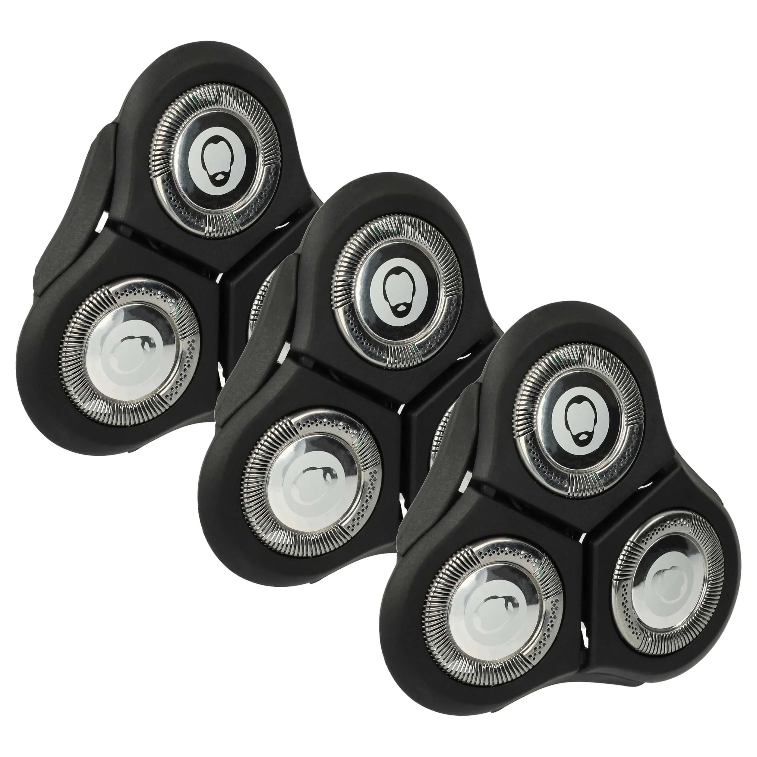 3x tête de rasoir remplace Philips RQ11 pour - noir / argenté
