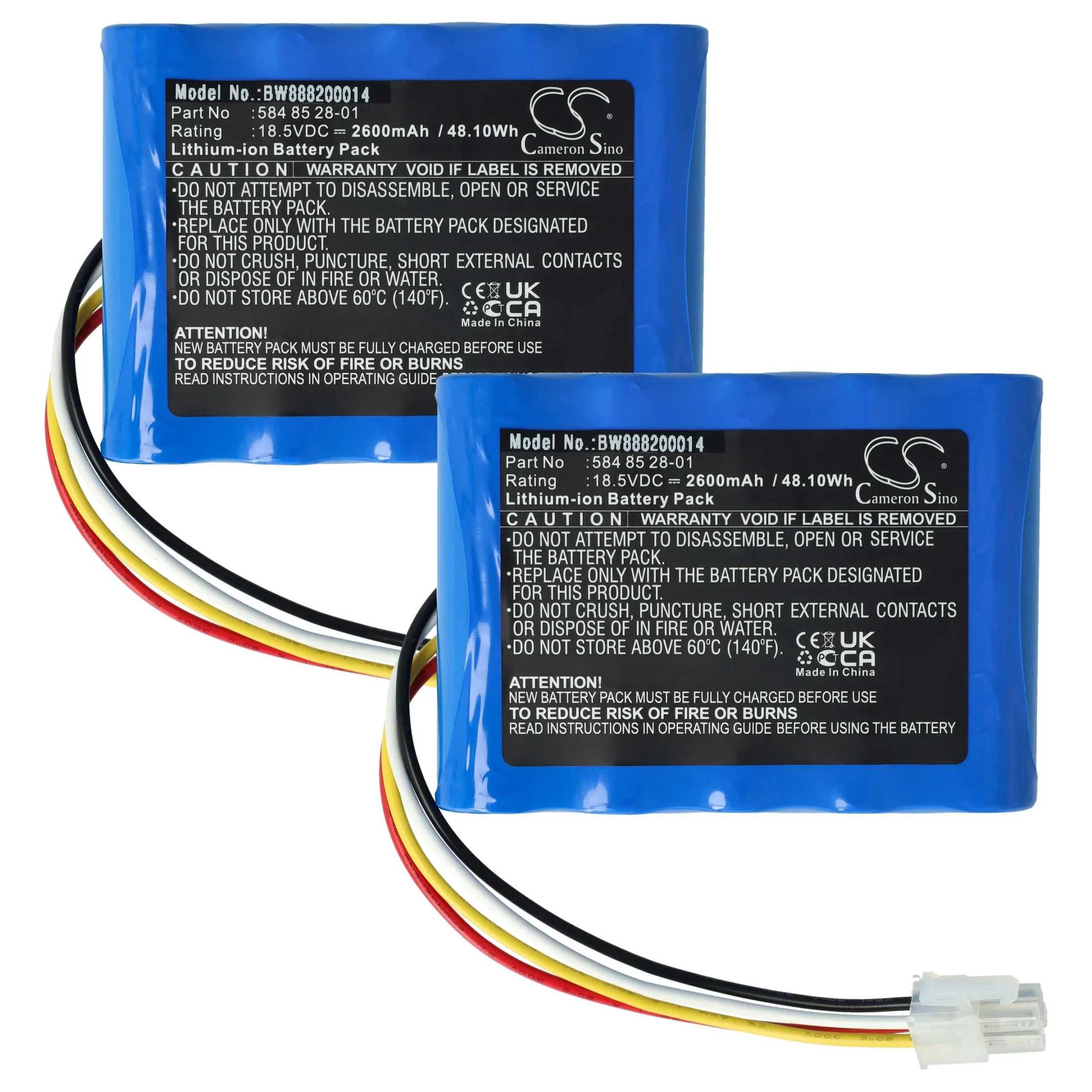 2x Batteries remplace Husqvarna 584 82 28-02, 584 82 28-01 pour outil de jardinage - 2600mAh 18,5V Li-ion