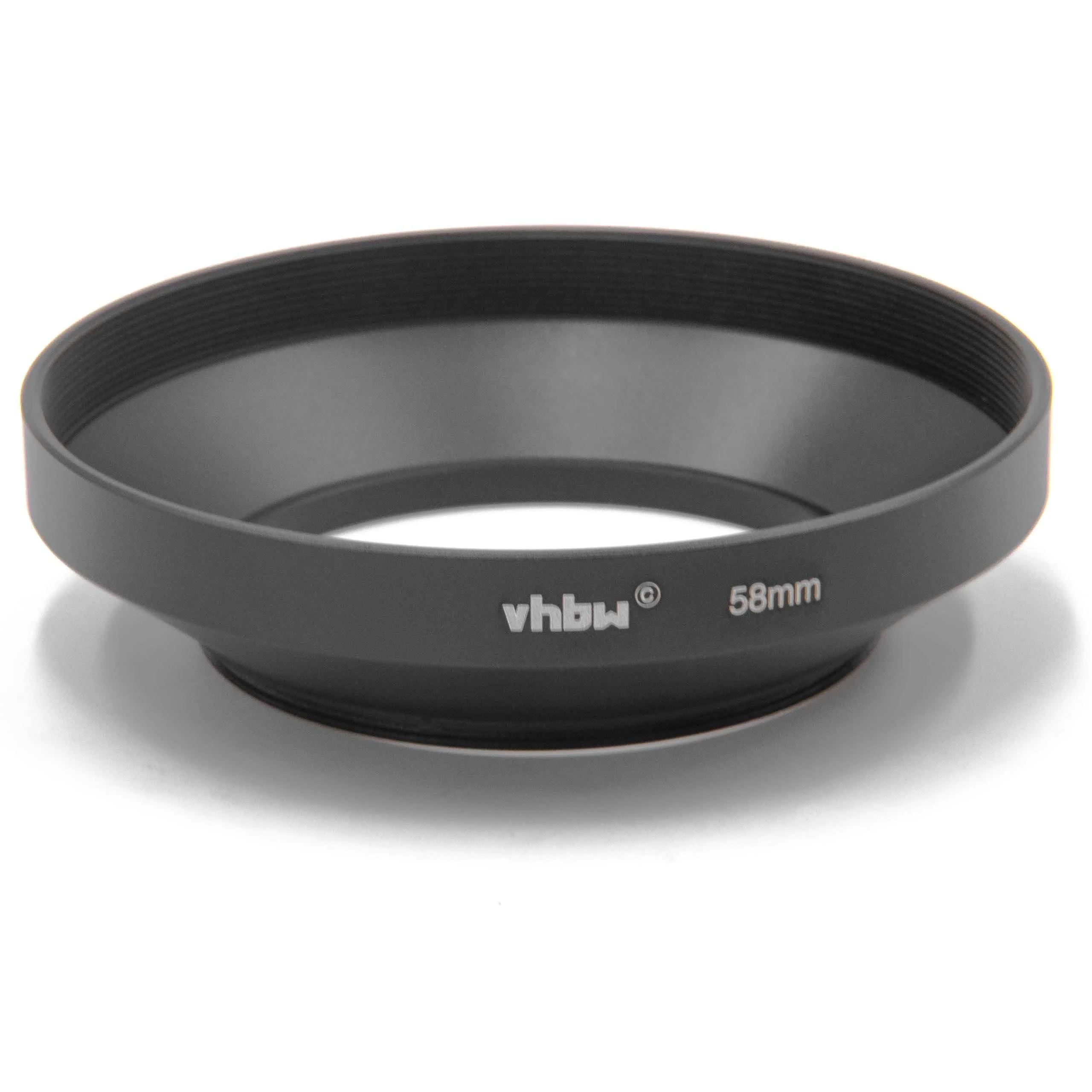 Pare-soleil pour objectif de diamètre 58mm grand-angle