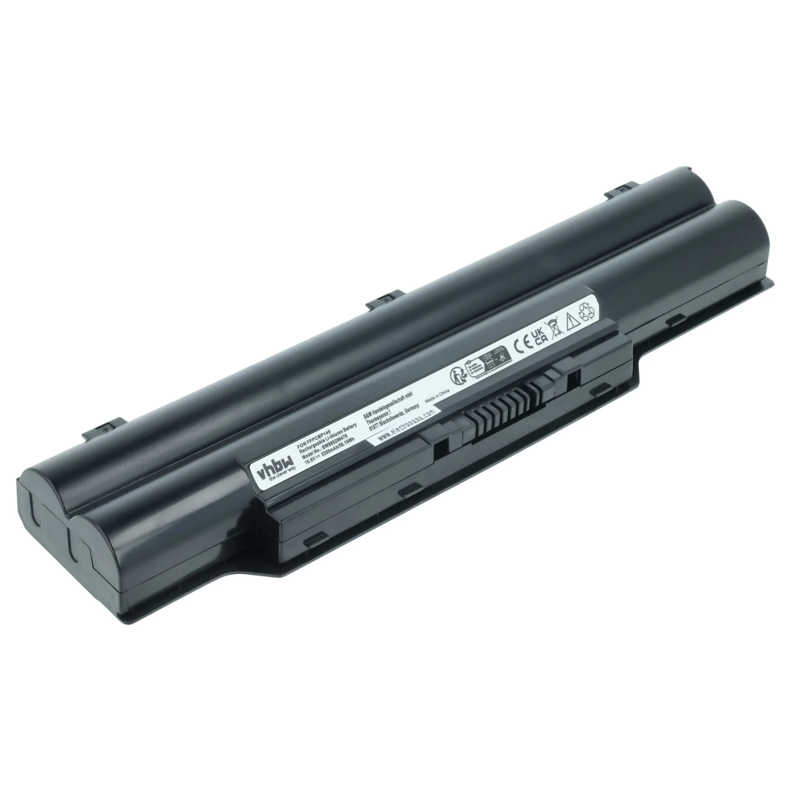 Batterie remplace Fujitsu cp293541-01 pour ordinateur portable Fujitsu- 5200mAh 10,8V Li-polymère, noir