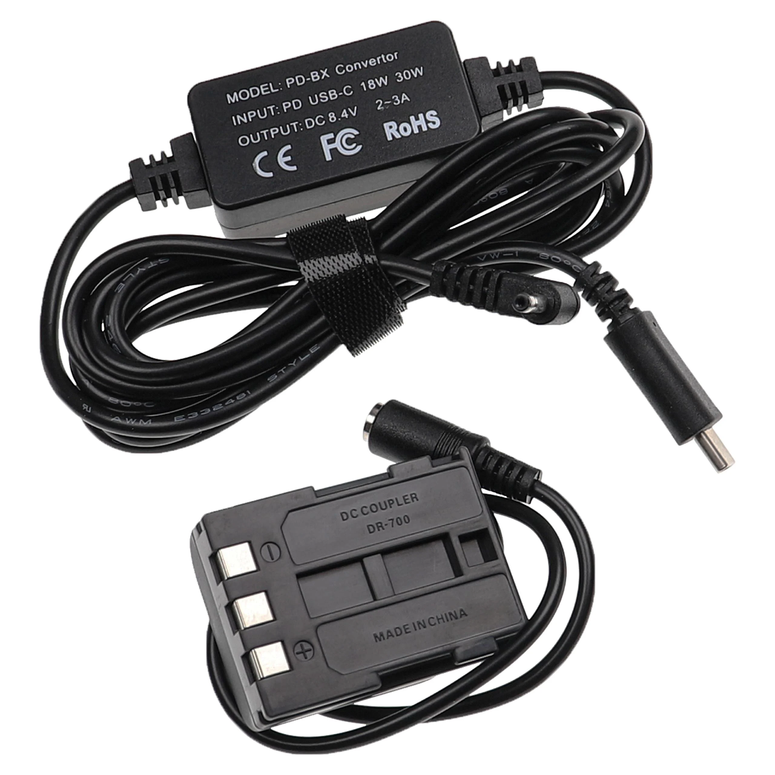 Bloc secteur USB remplace Canon ACK-DC20 pour caméra Canon + coupleur DC comme Canon