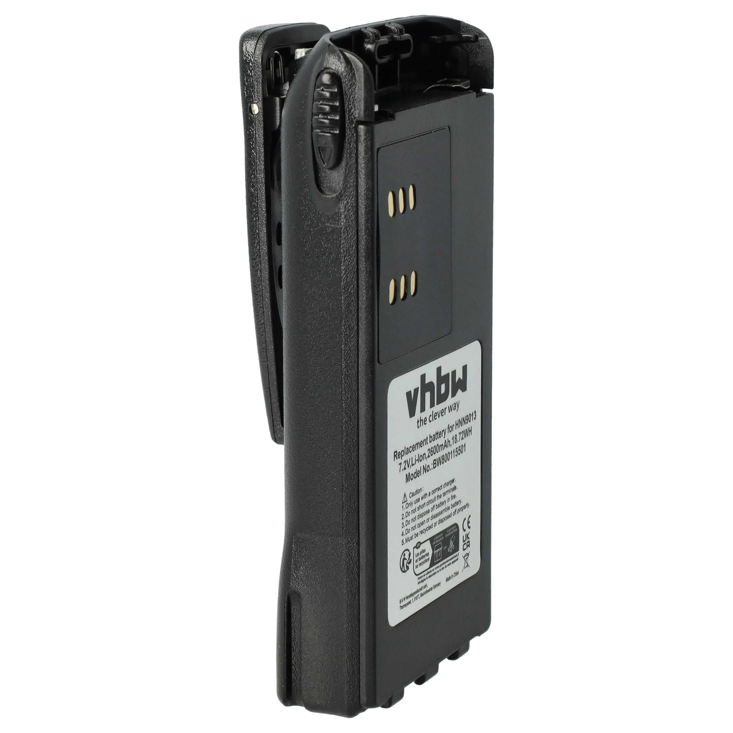 Batterie remplace Motorola HMNN4151, HMNN4154, HMNN4158 pour radio talkie-walkie Motorola- 2600mAh 7,4V Li-ion