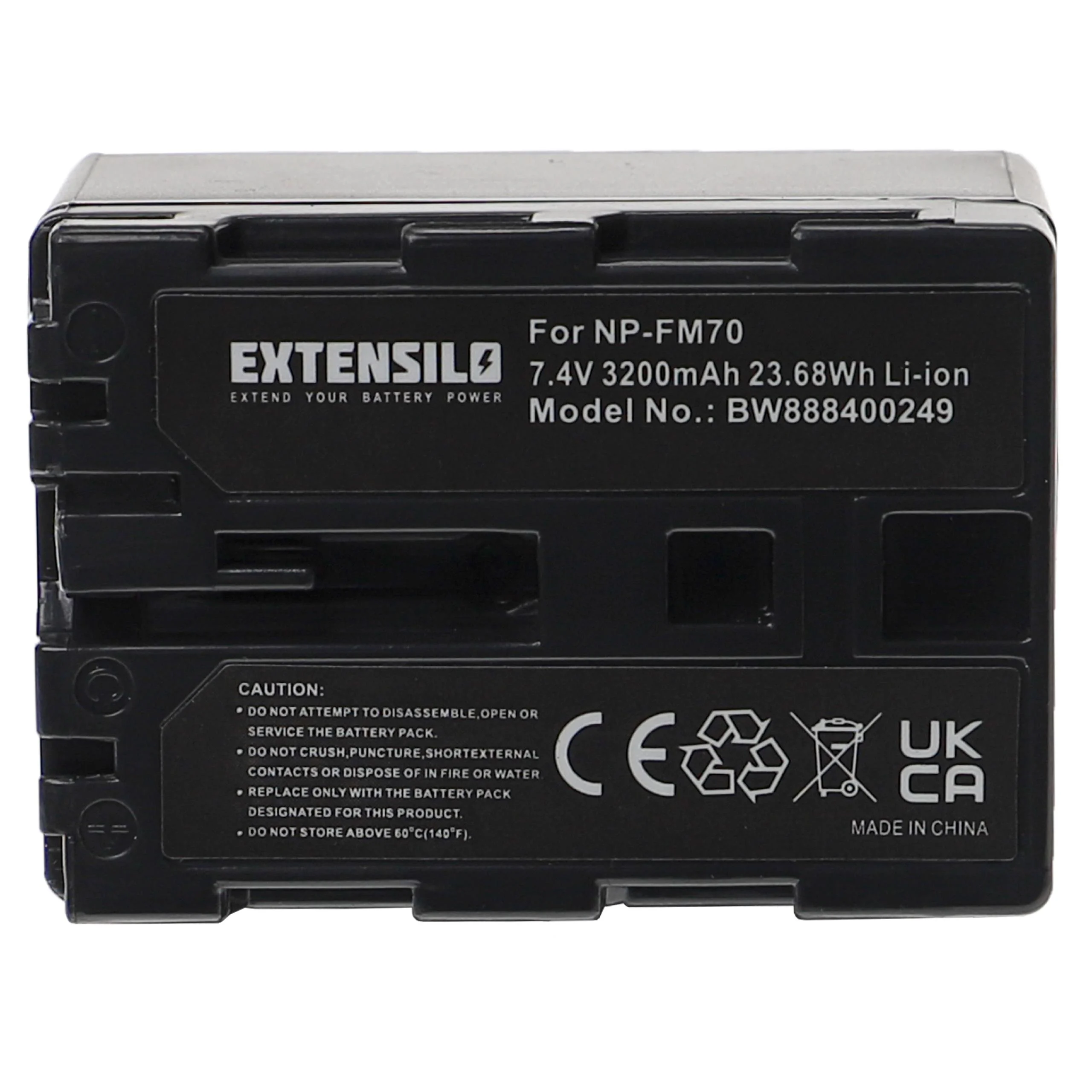 Batterie remplace Sony NP-FM55H, NP-FM70, NP-FM50, NP-FM30 pour appareil photo Trotec- 3200mAh 7,4V Li-ion