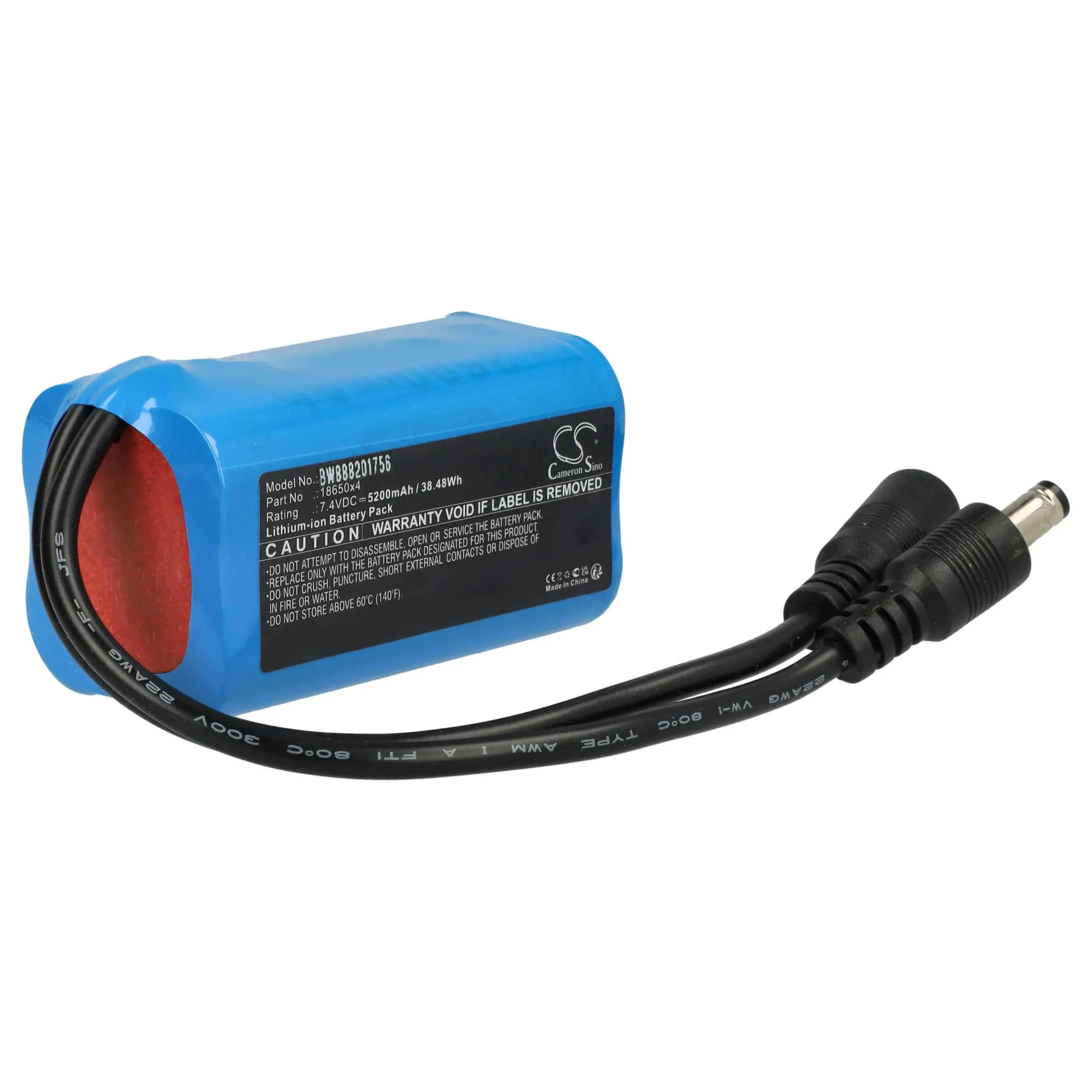 Batterie lampe à vélo, phare - 5200mAh 7,4V Li-ion
