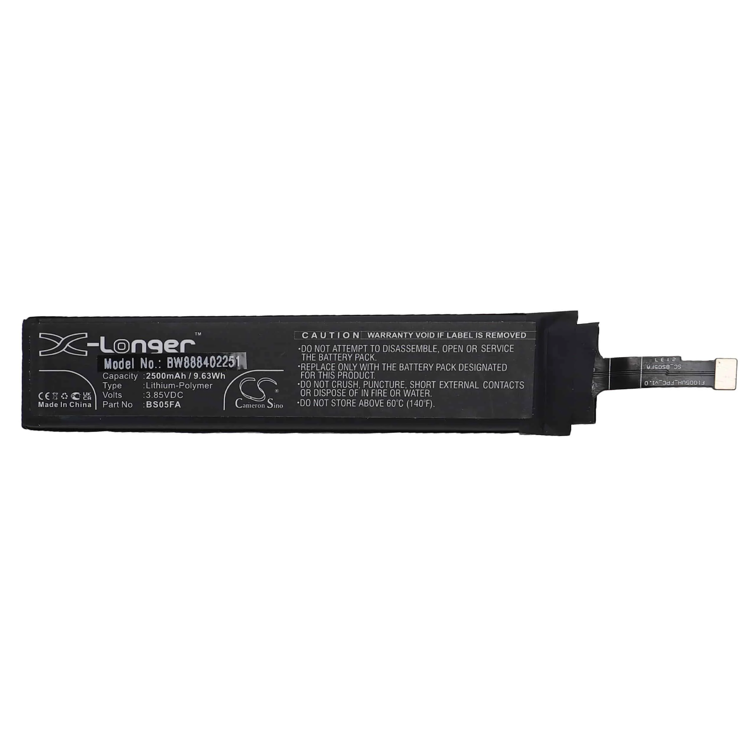 Batterie remplace Xiaomi BS05FA téléphone portable Xiaomi - 2500mAh 3,85V Li-polymère