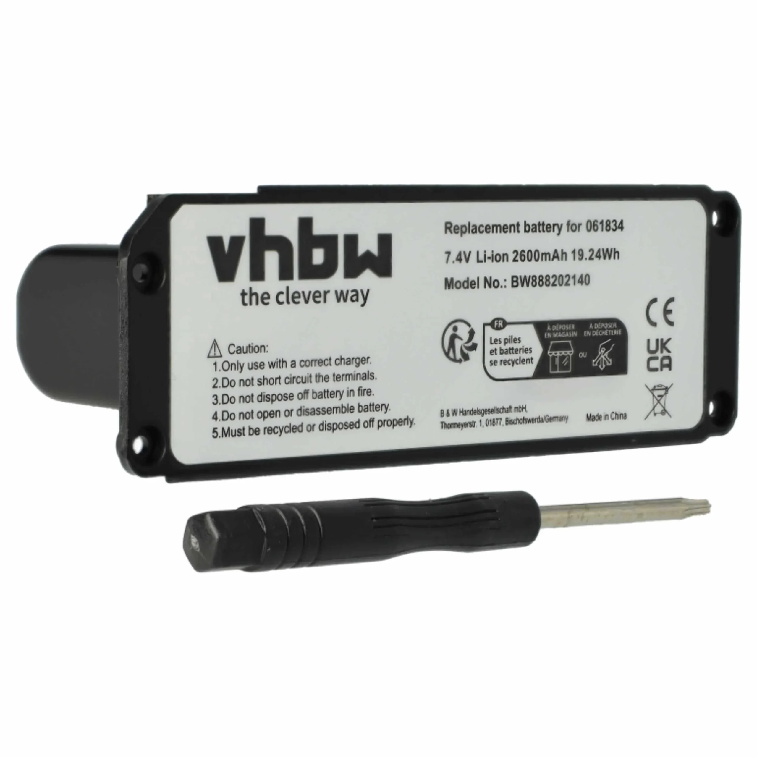 Batterie remplace Bose 061386, 061385, 061834, 061384 enceinte Bose - 2600mAh 7,4V Li-ion