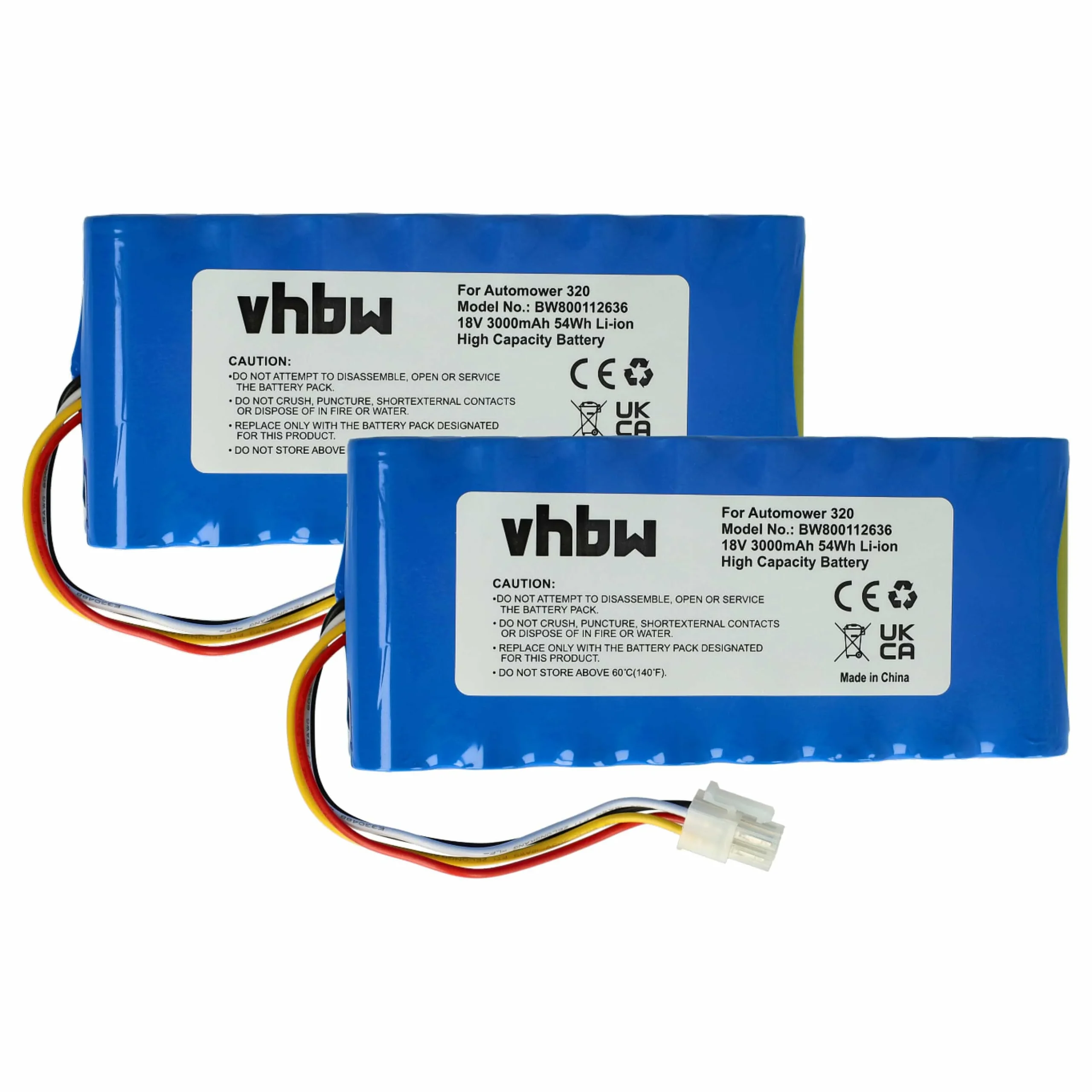 2x Batteries remplace Husqvarna 580683301, 5806833-01 pour outil de jardinage - 3000mAh 18V Li-ion