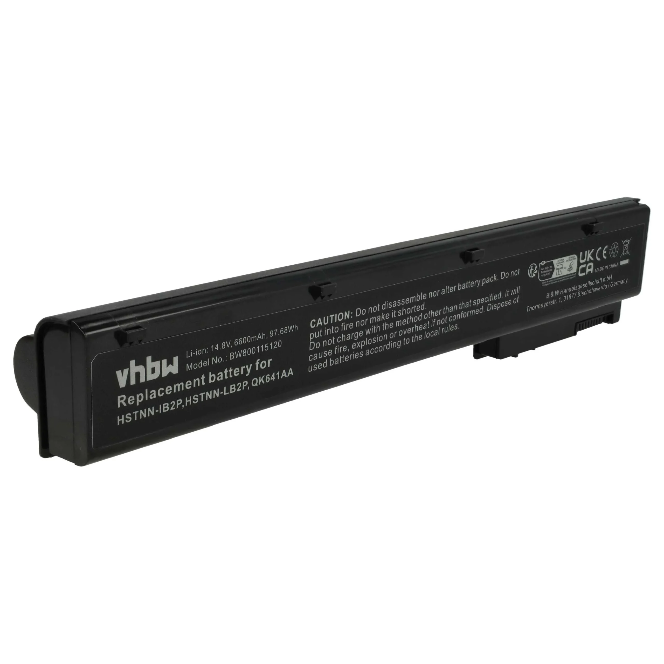Batterie remplace HP 632114-421, 632113-151 pour ordinateur portable HP- 6600mAh 14,8V Li-ion, noir