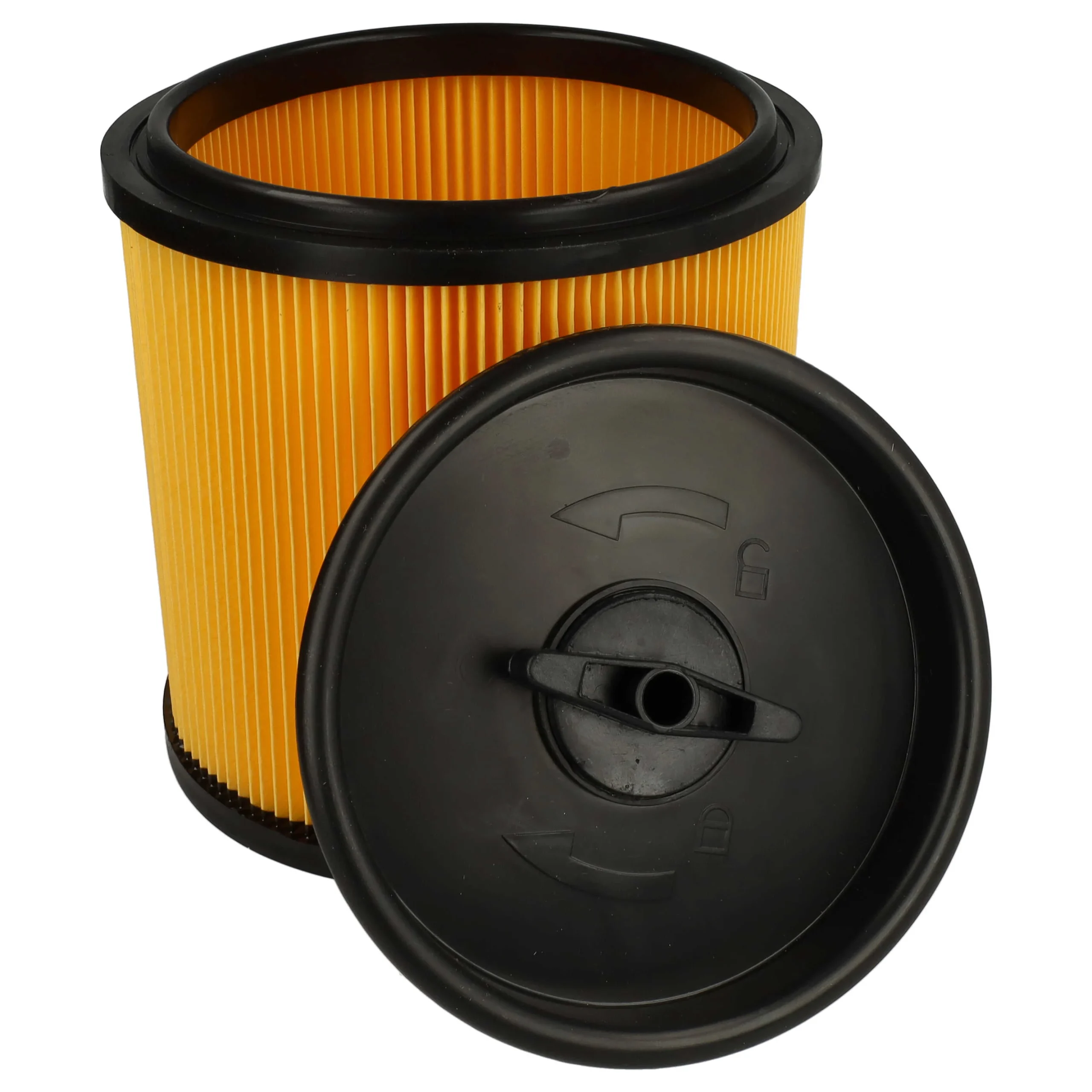 Filtre remplace Grizzly 91092030 pour aspirateur Parkside - Cartouche Filtre, noir / jaune