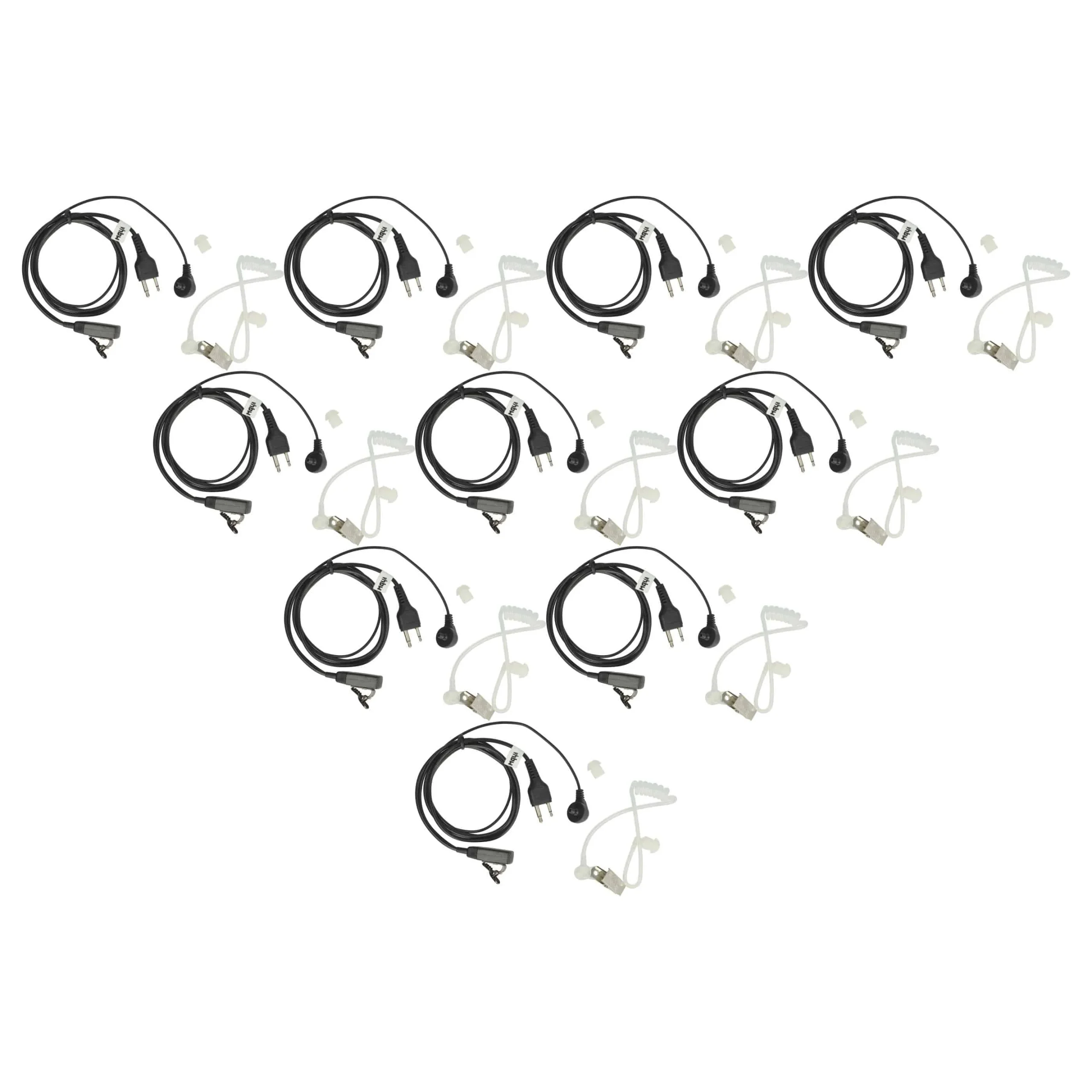 10x Oreillette de talkie-walkie pour Retevis / Motorola / Hytera MTX900 et autres - Avec touche de réponse + s