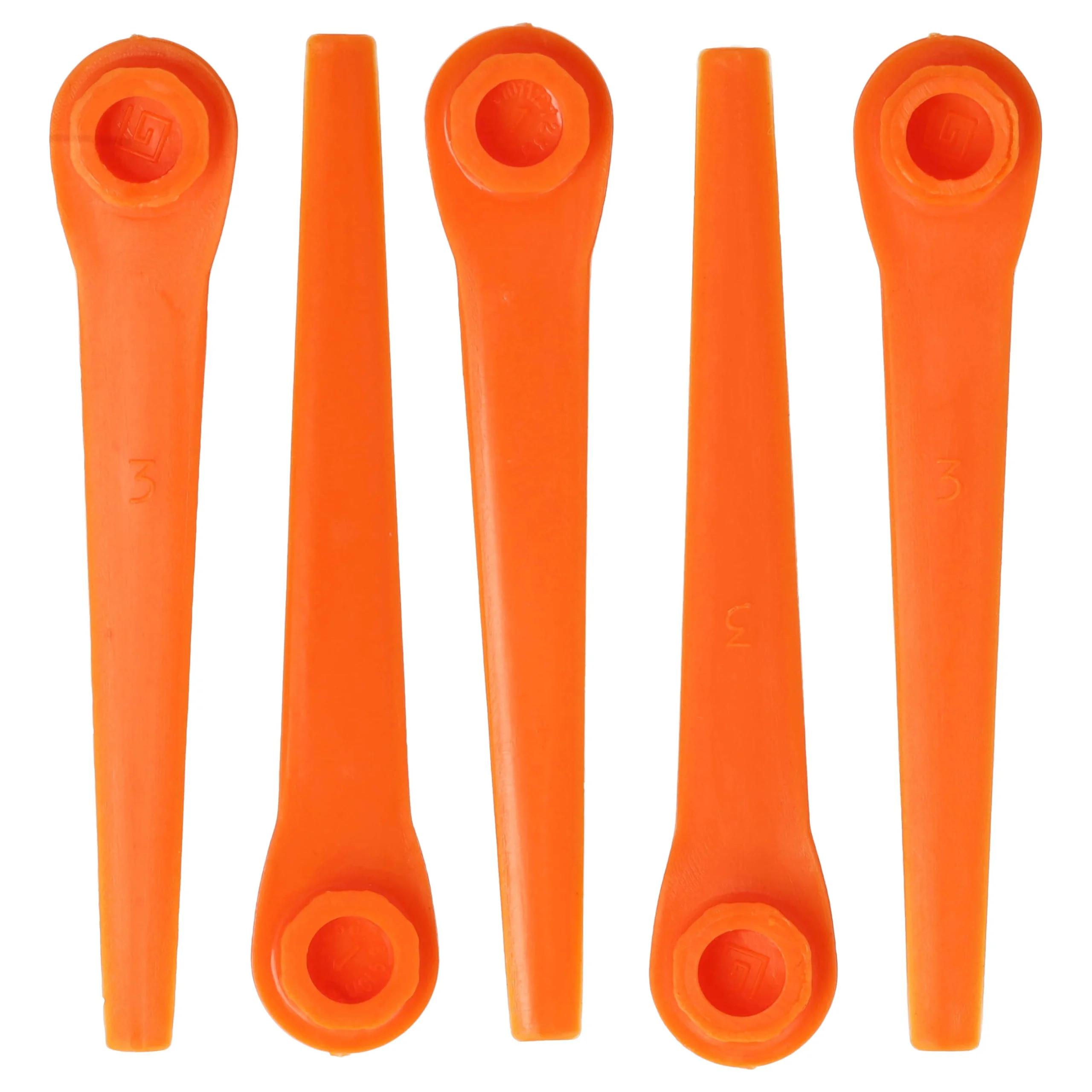 5x Lames remplace Gardena RotorCut 5368-20 pour débroussailleuse – Couteaux plastique, Orange