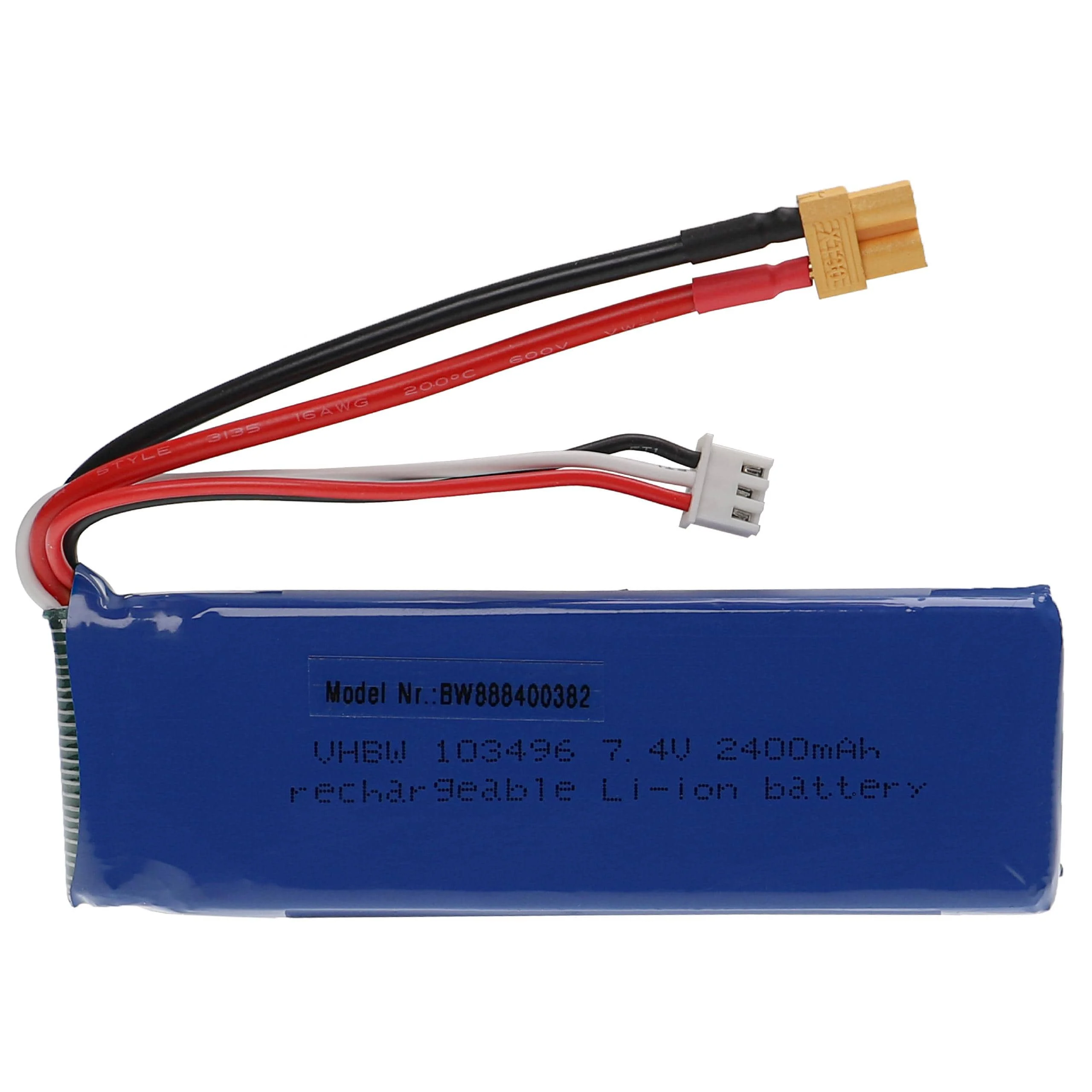 Batterie modèle radio-télécommandé - 2400mAh 7,4V Li-polymère, XT30