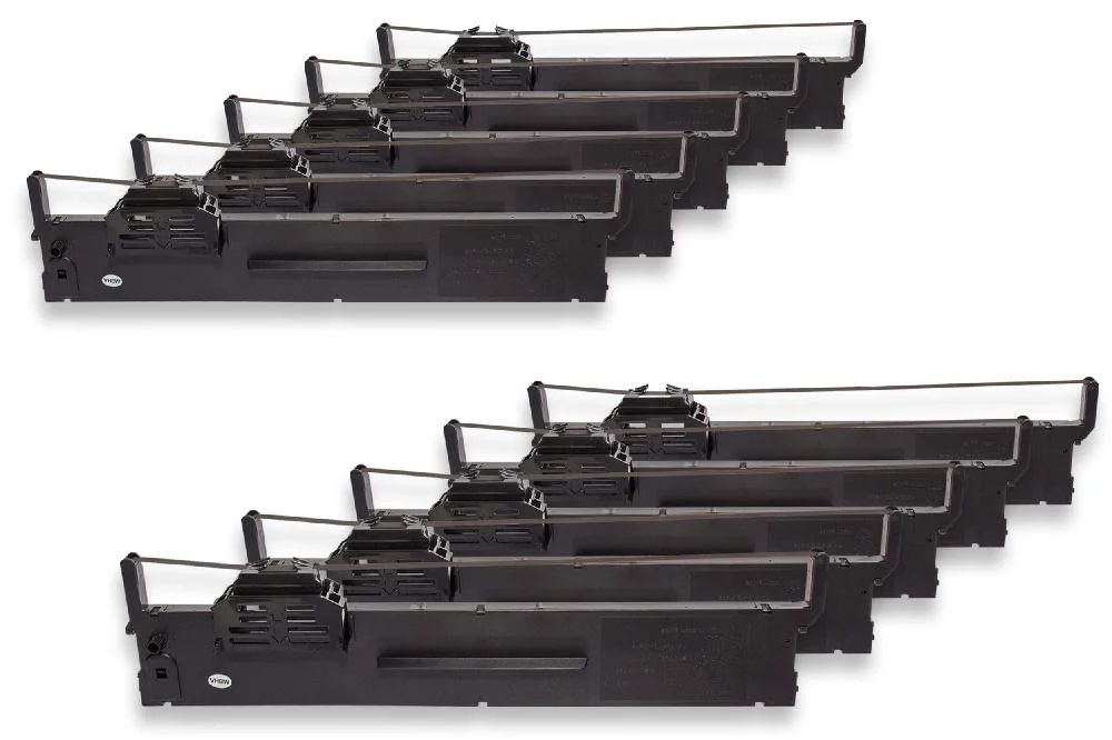 10x Ruban encreur remplace Epson C13S015339 pour imprimante matricielle / étiquette - noir