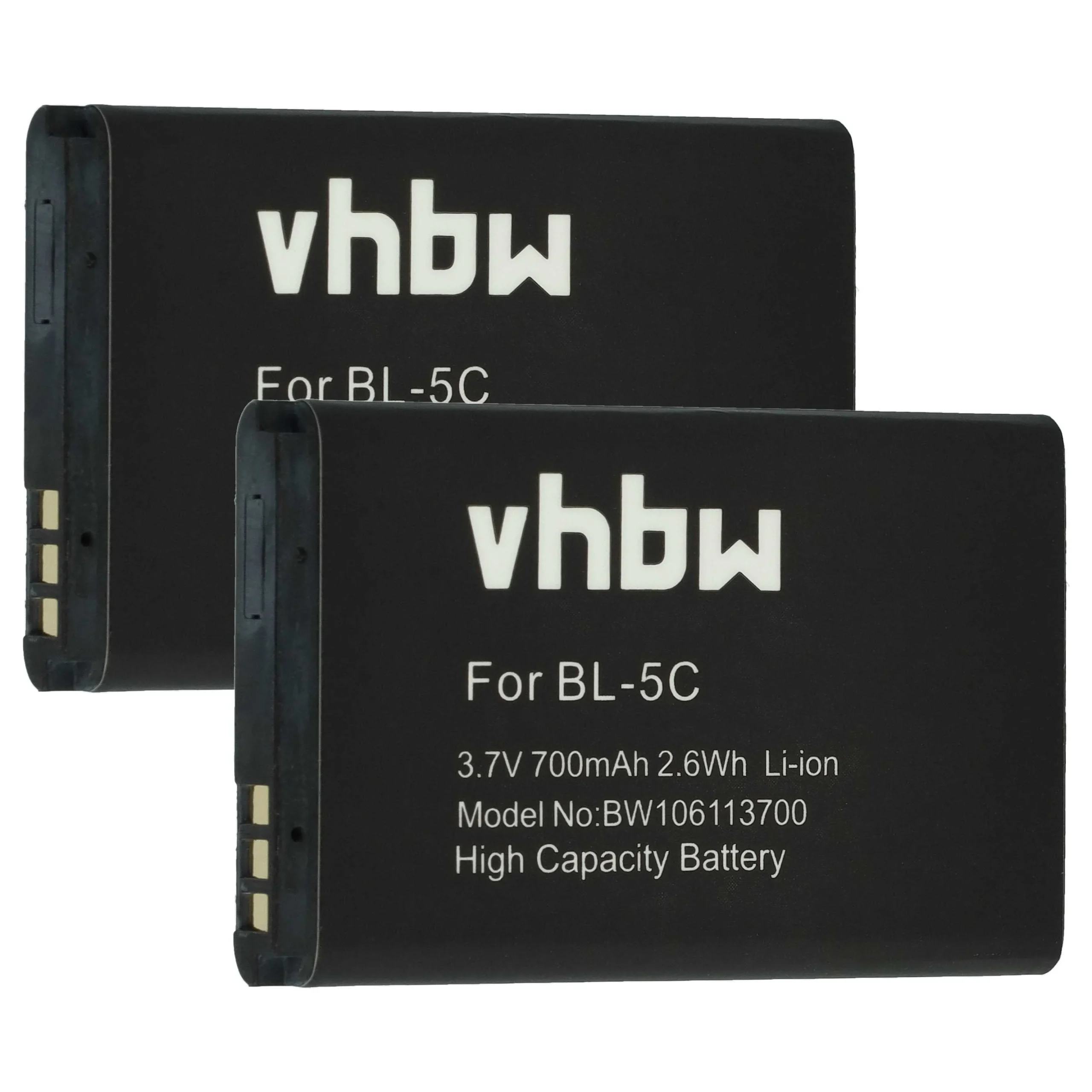 Batterie (2 pcs.) remplace Alcatel 3BN67332AA, 10000058 téléphone portable Anycool - 700mAh 3,7V Li-ion