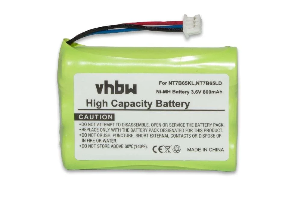 Batterie remplace NT7B65LD, NT7B65KL, CPH-464Q3S pour téléphone Nortel - 800mAh 3,6V NiMH