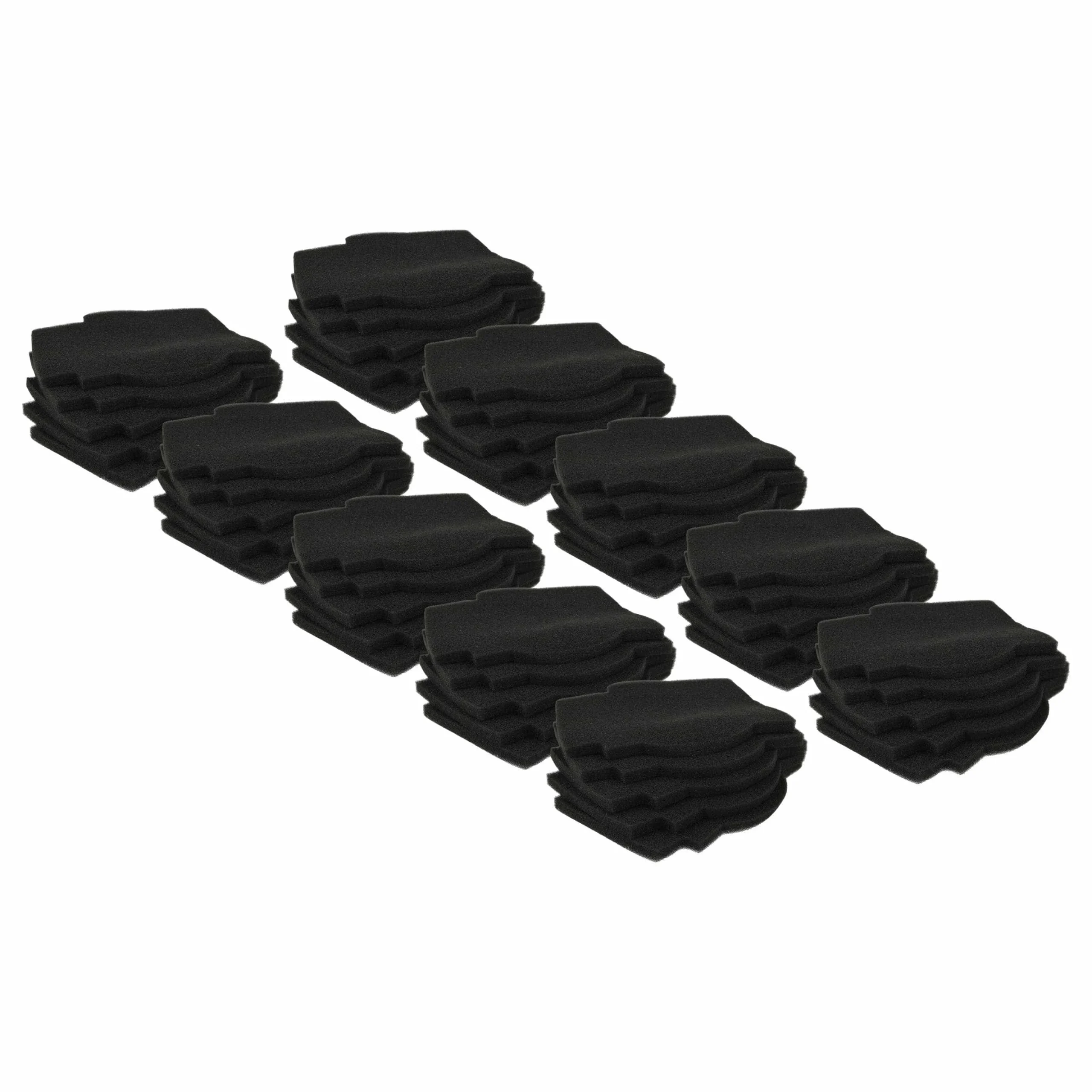 50x Filtre à air pour aération Lunos Silvento - noir